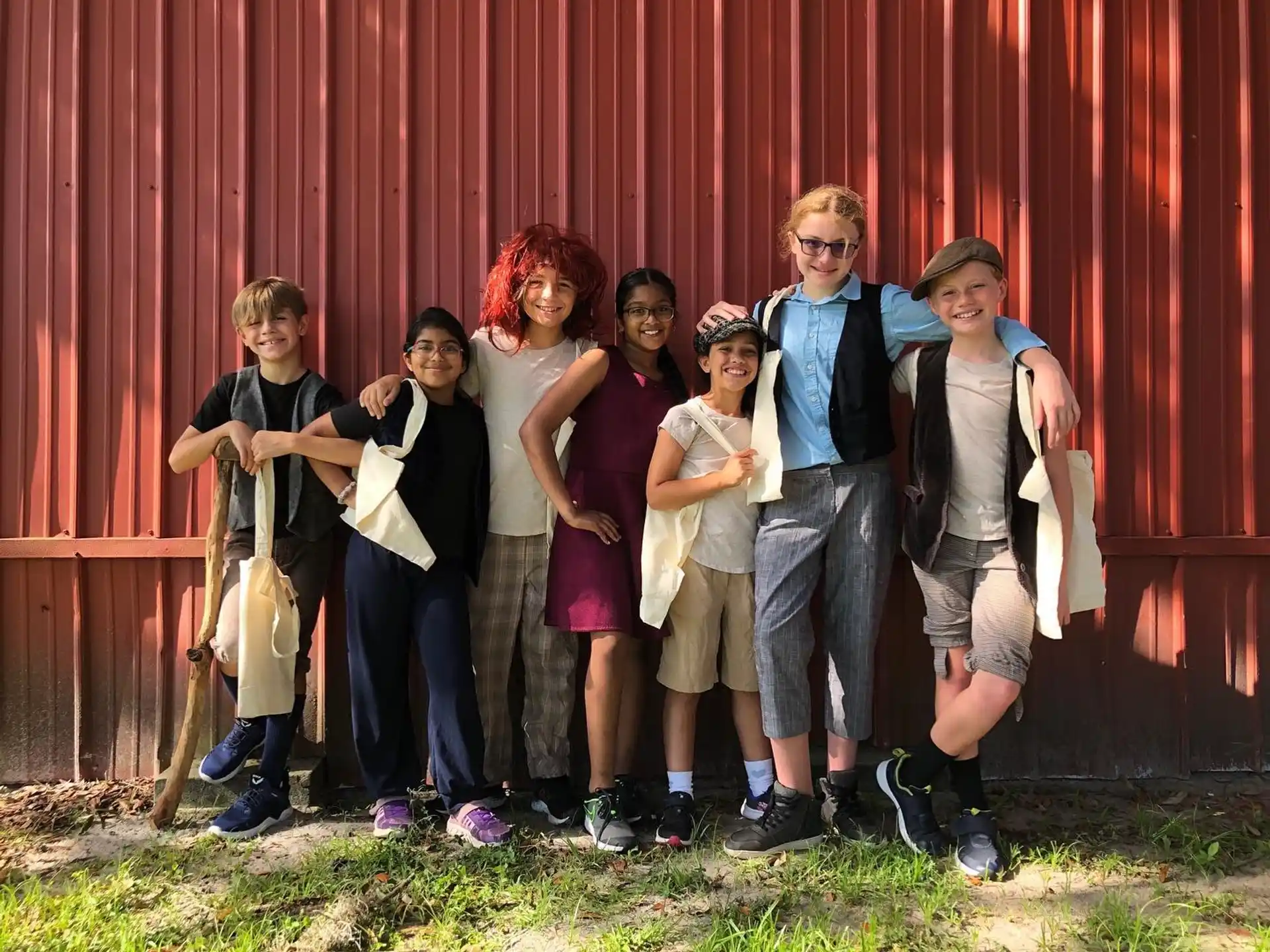 a group of people posing for a photo