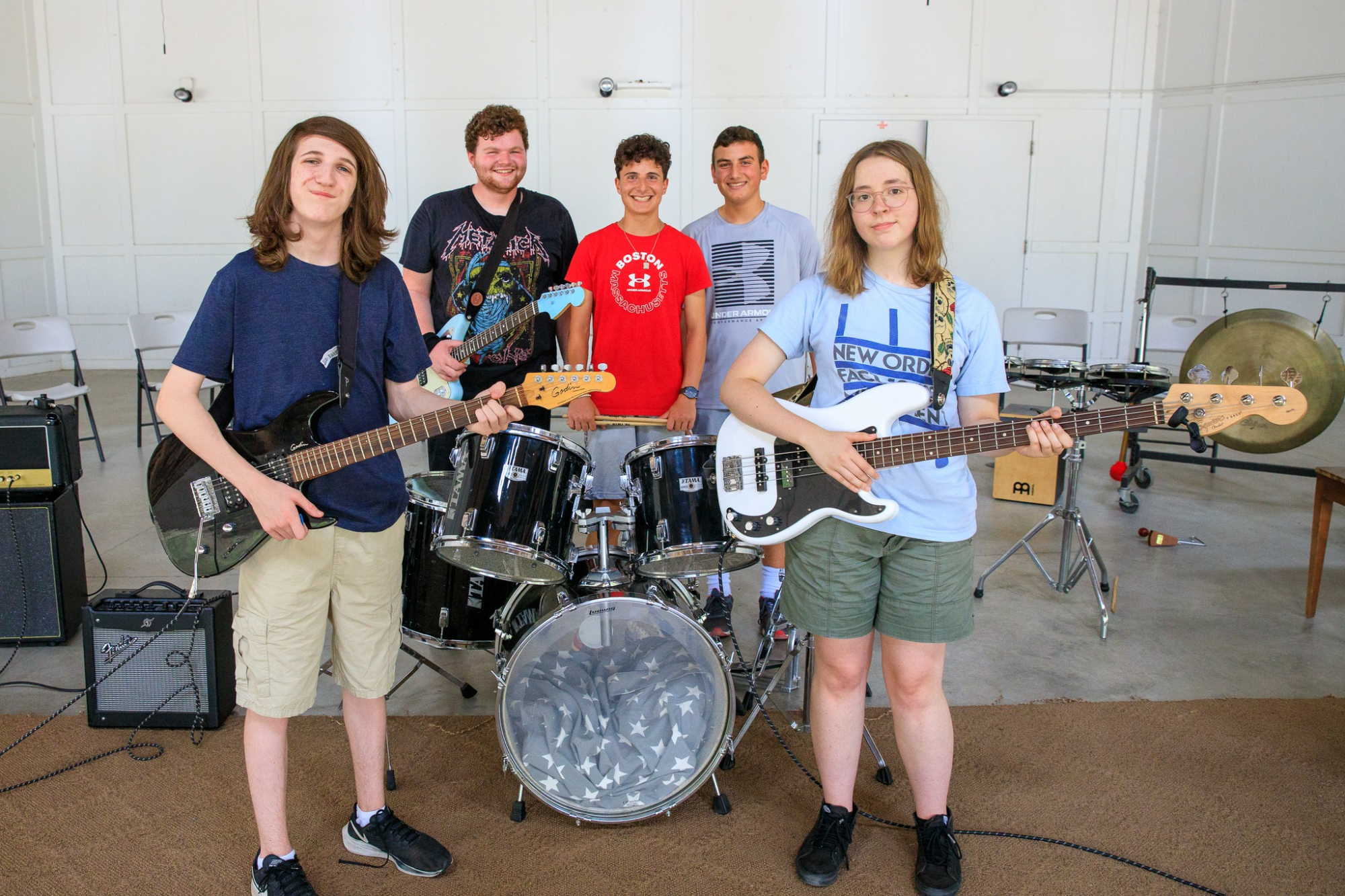 a group of people holding instruments