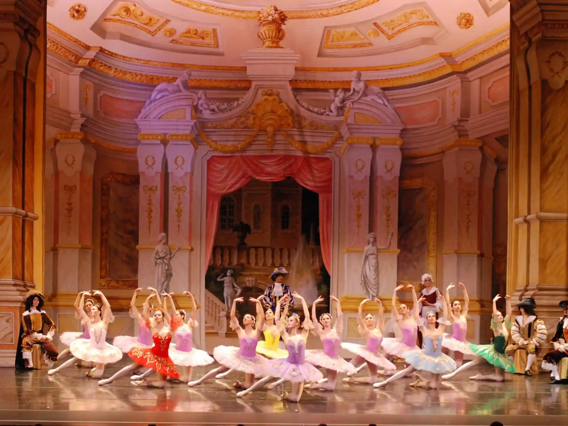 a group of people performing on stage