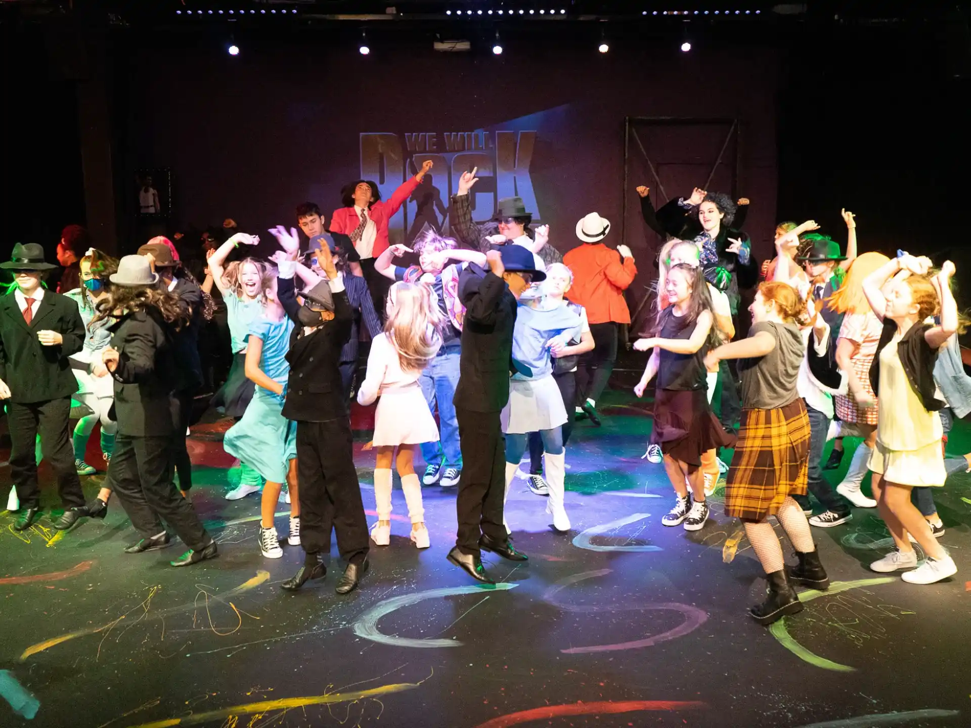 a group of people dancing