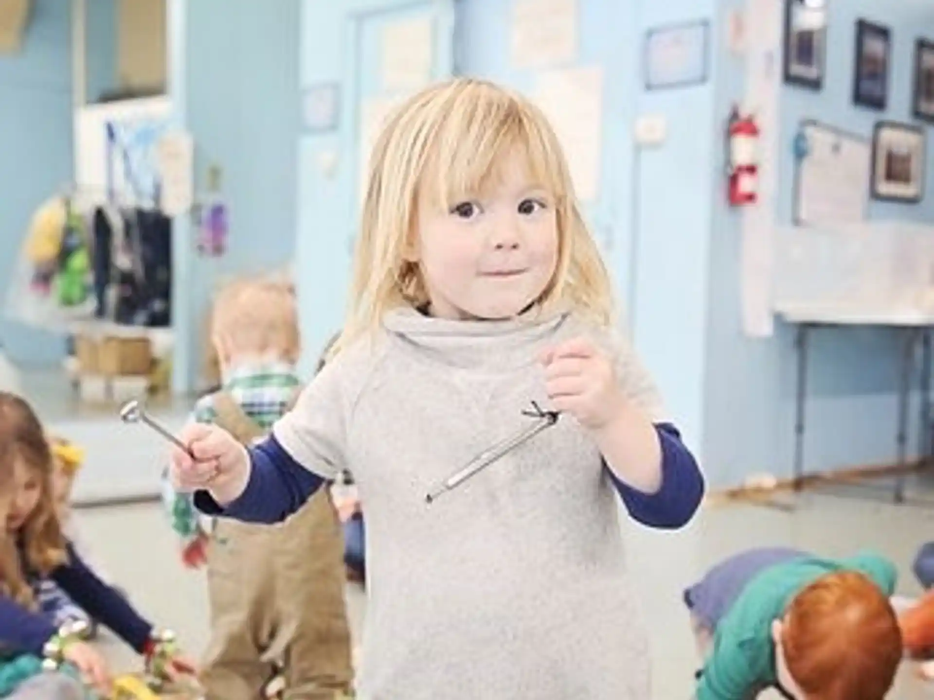 a girl holding a knife
