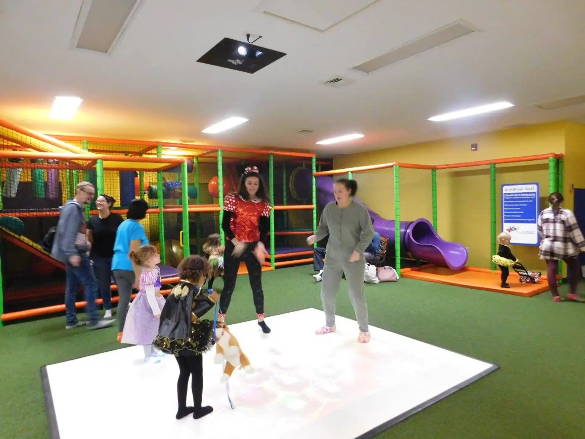 a group of people in a room