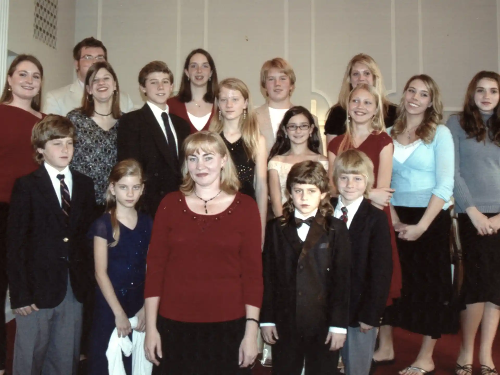 a group of people posing for a photo
