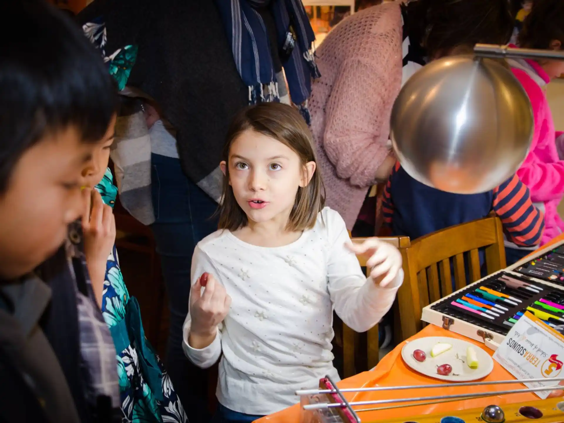 a young girl in a classroom