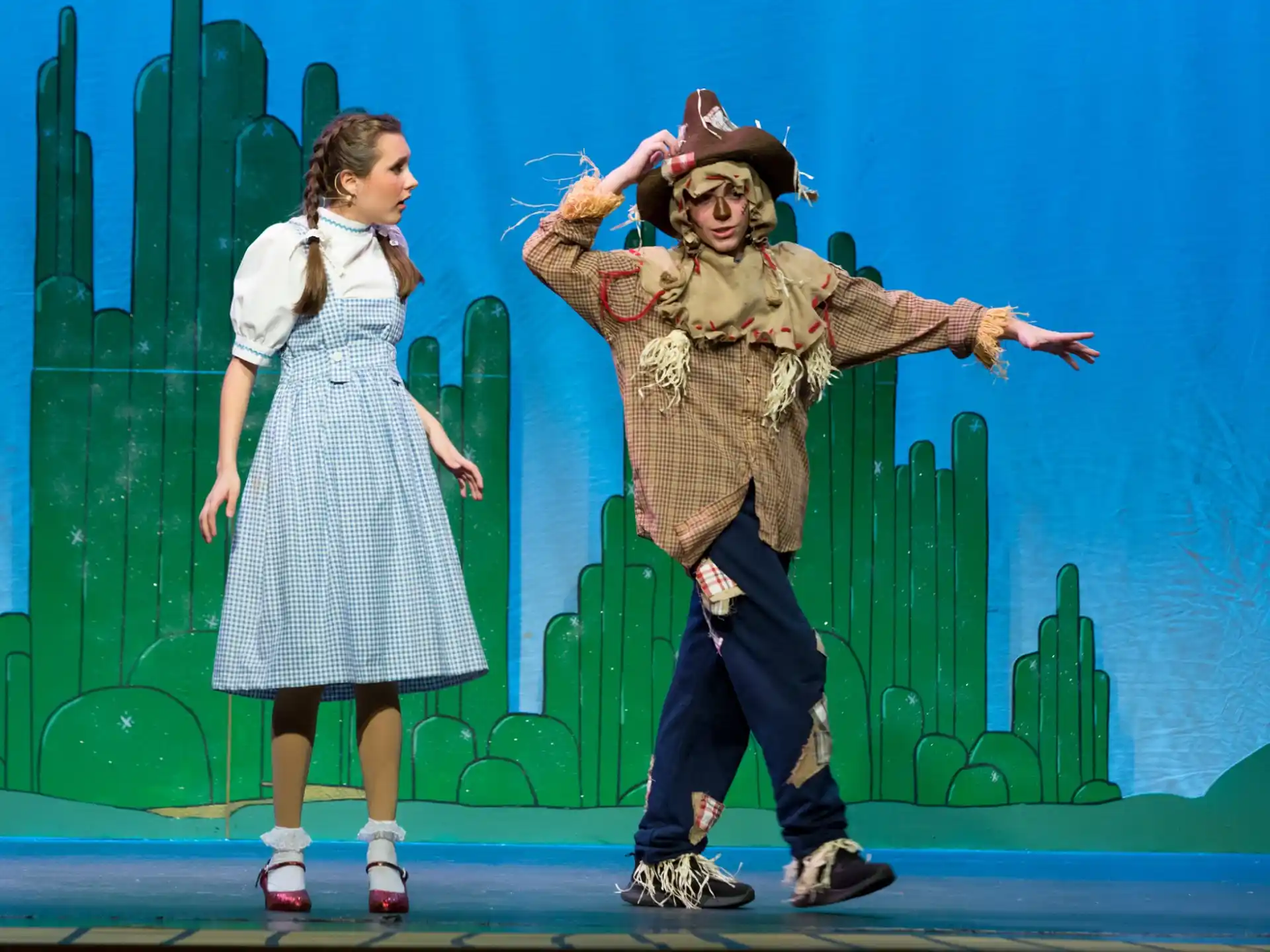 a man and a woman on a stage