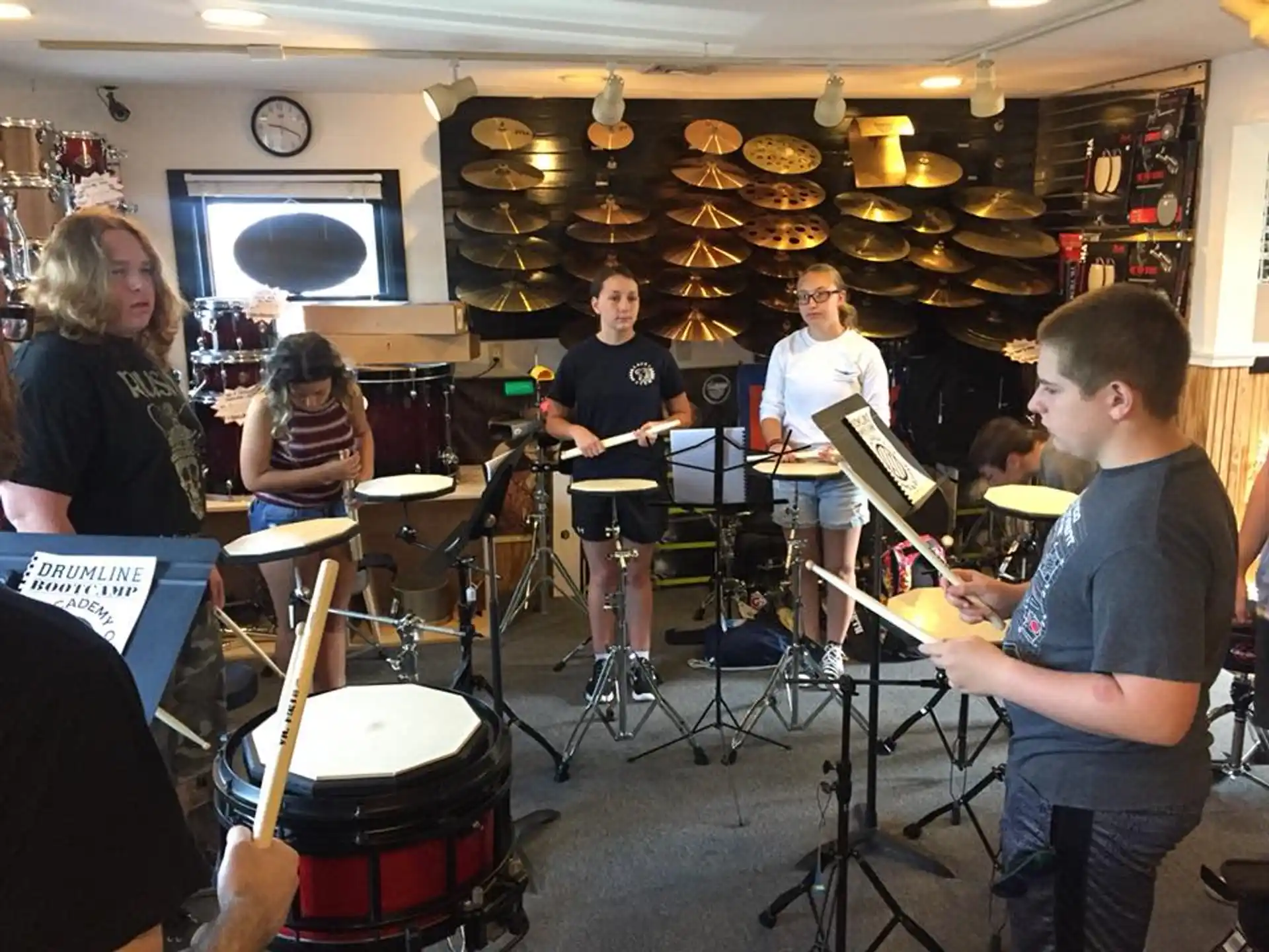 a group of people playing instruments