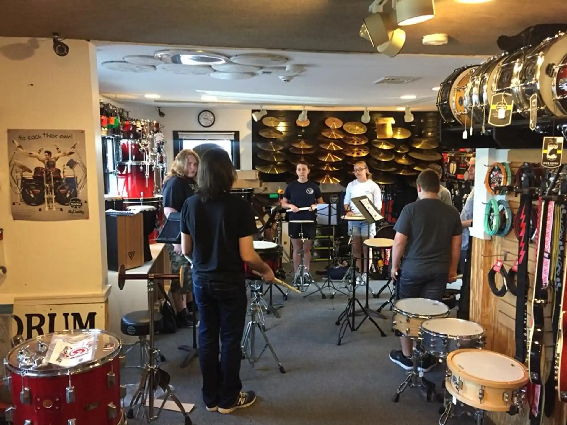 a group of people playing instruments