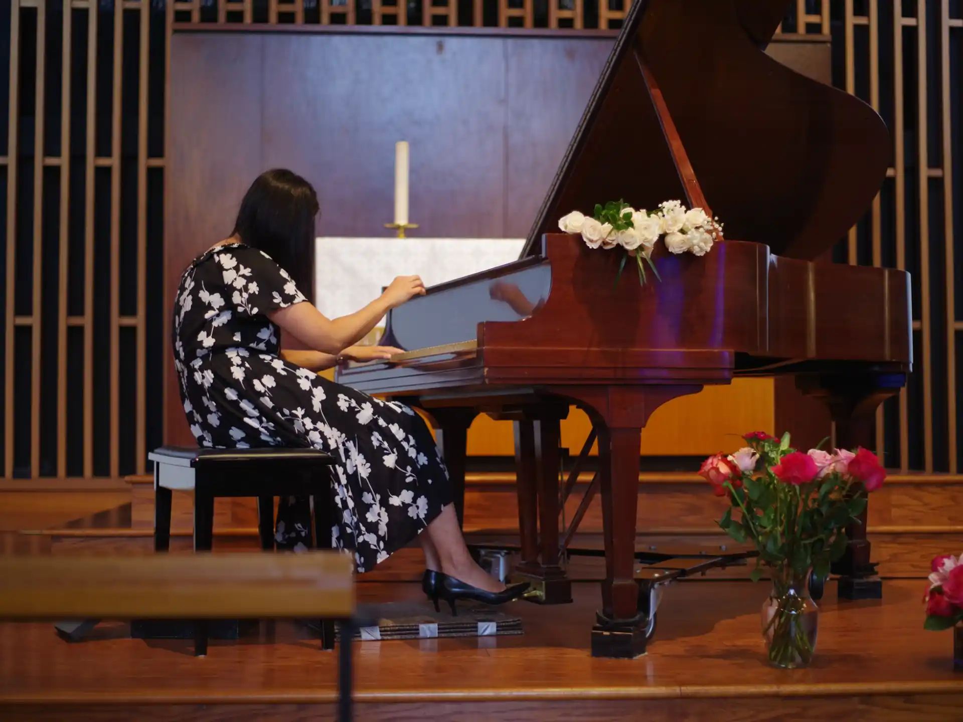 a person playing a piano