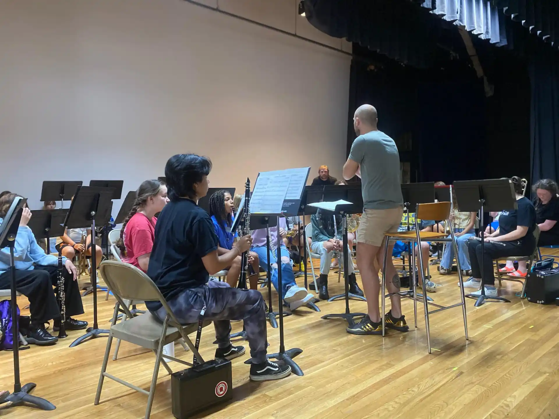 a group of people playing instruments