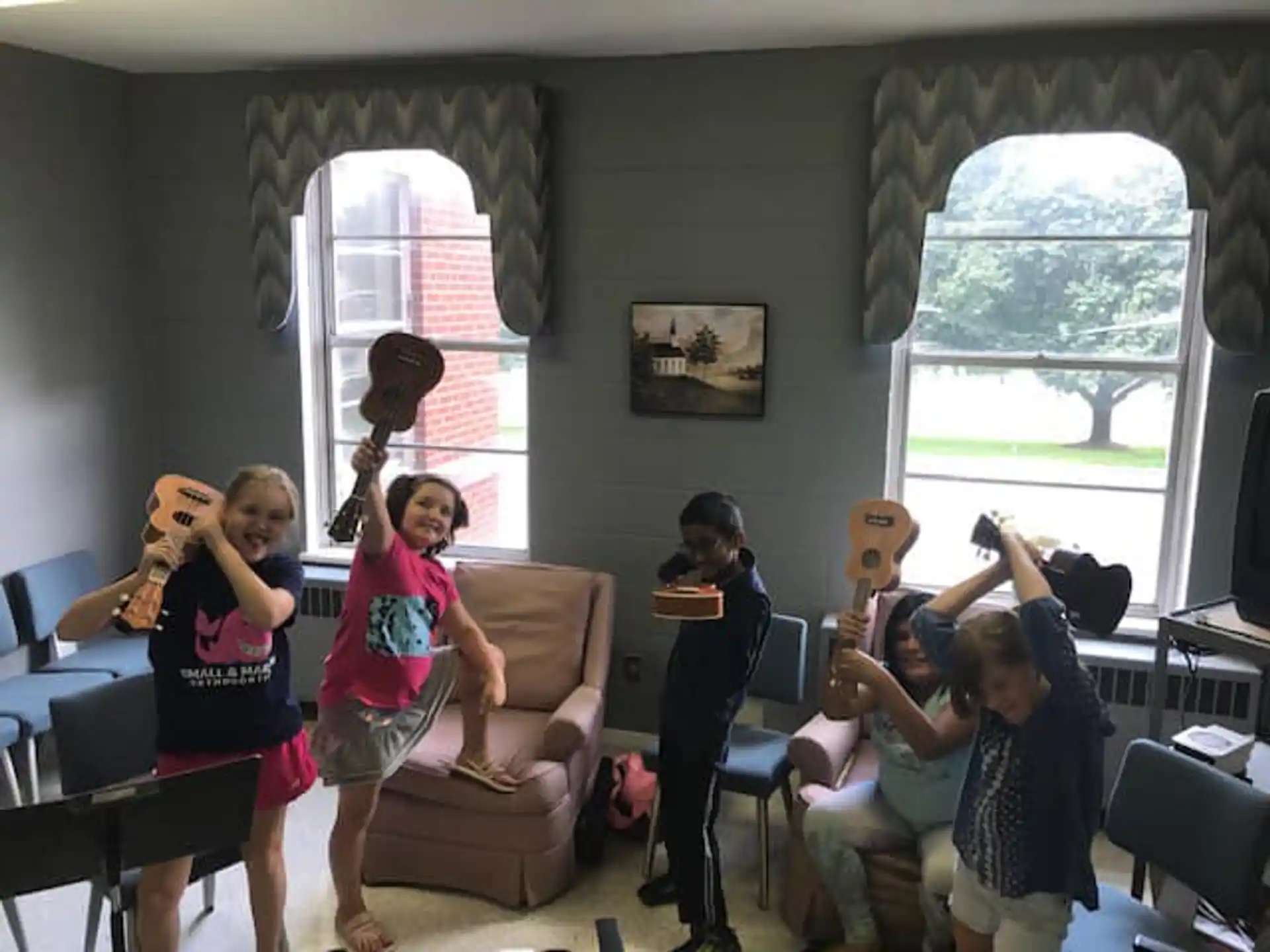 a group of people playing instruments