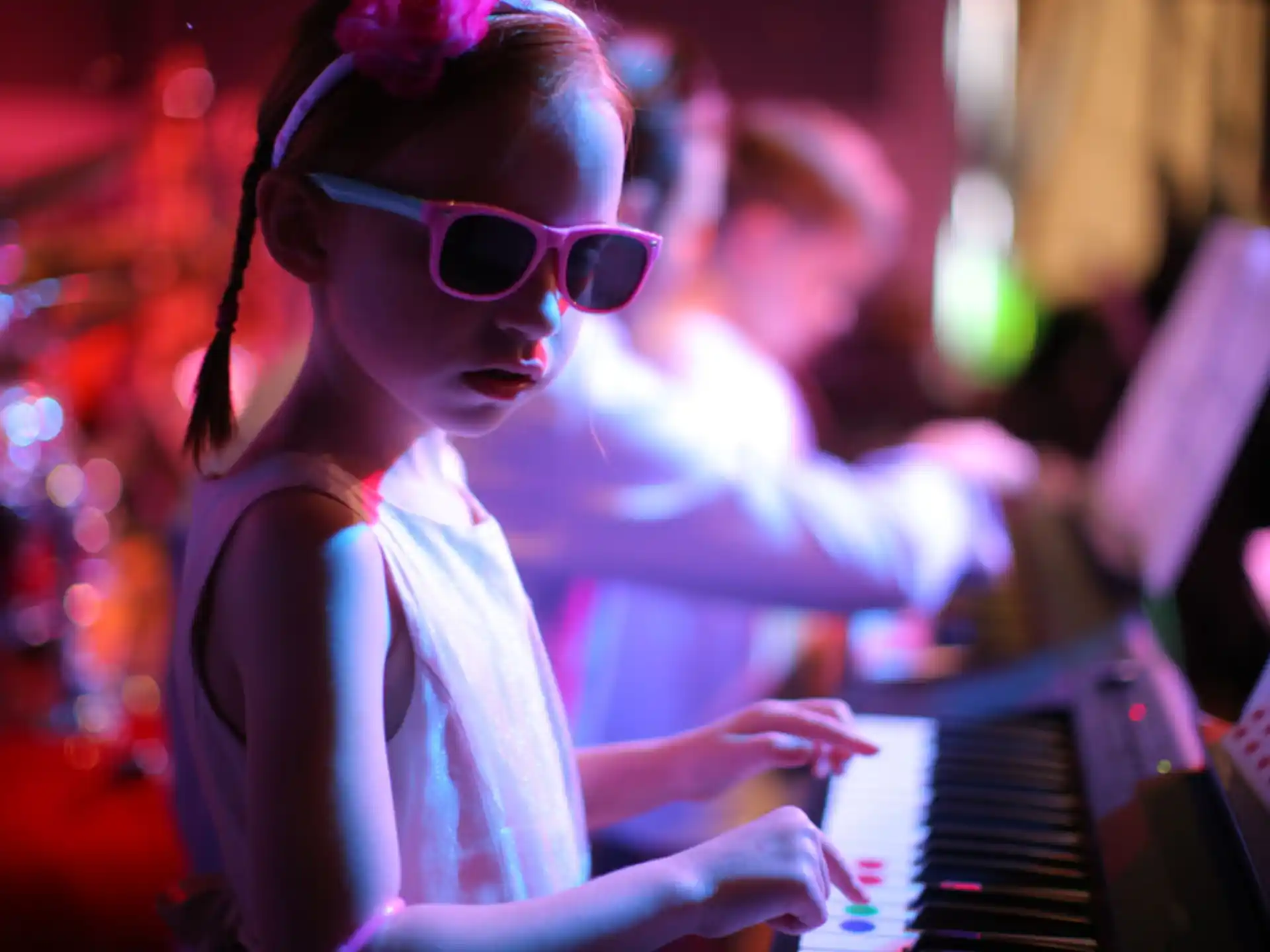 a person playing a piano