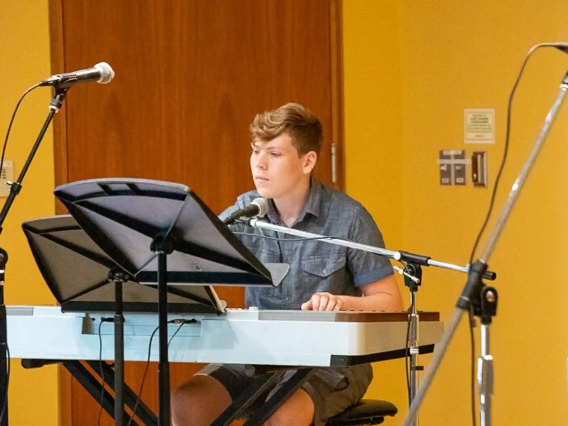 a person playing a piano