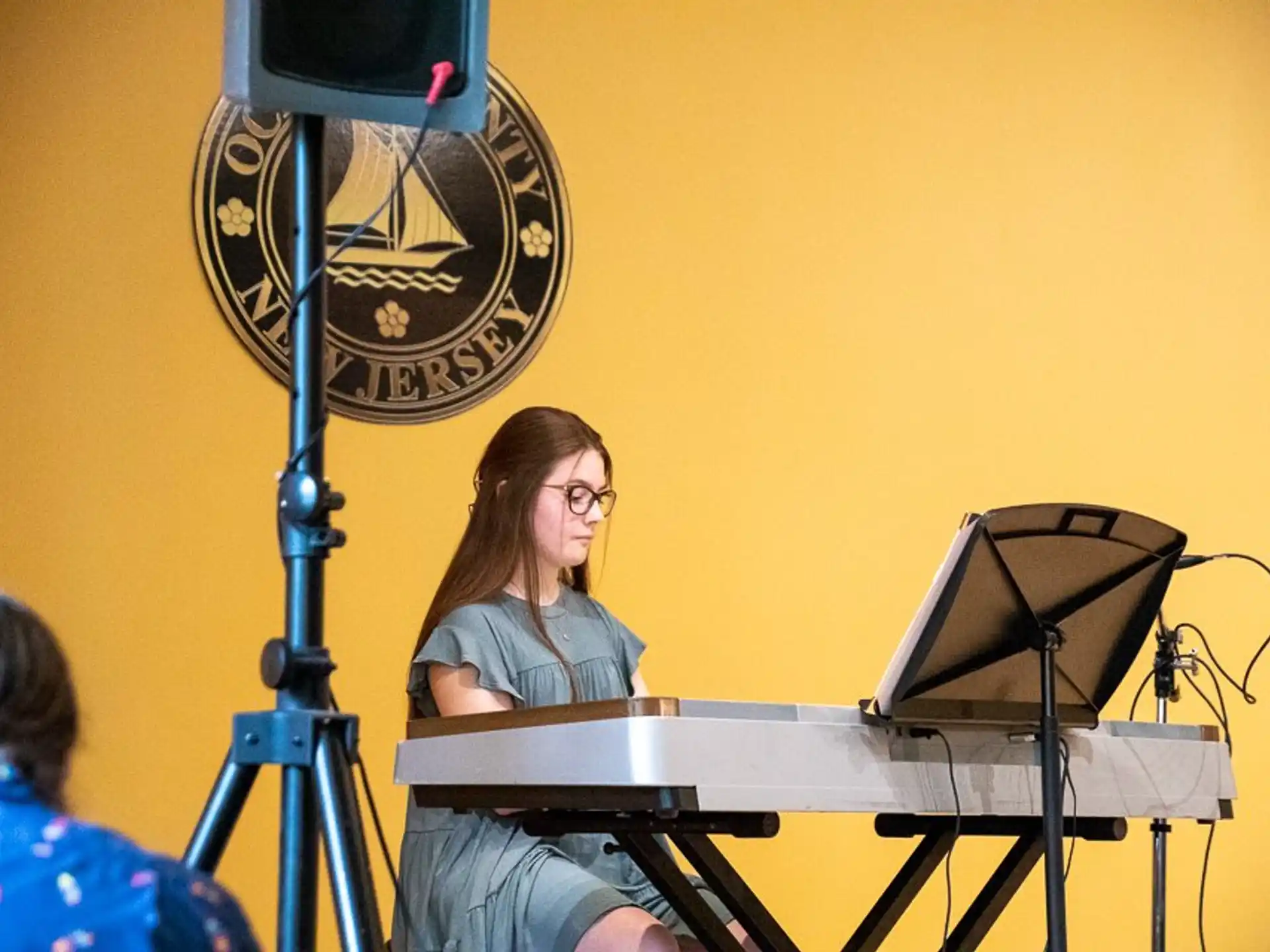a person playing a piano