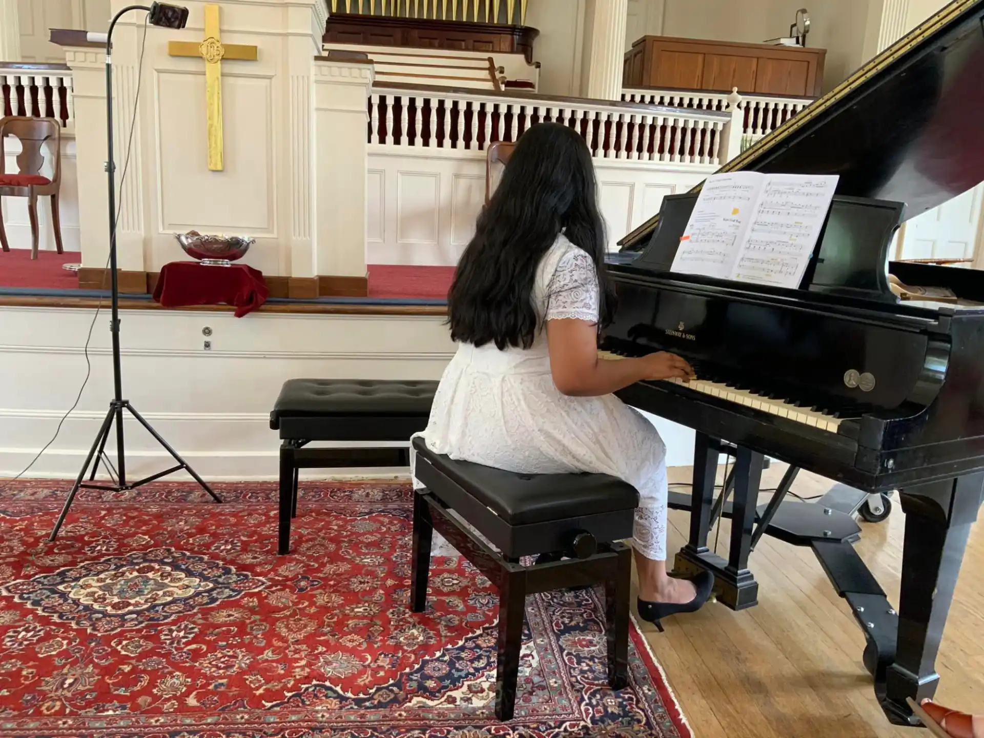 a person playing a piano