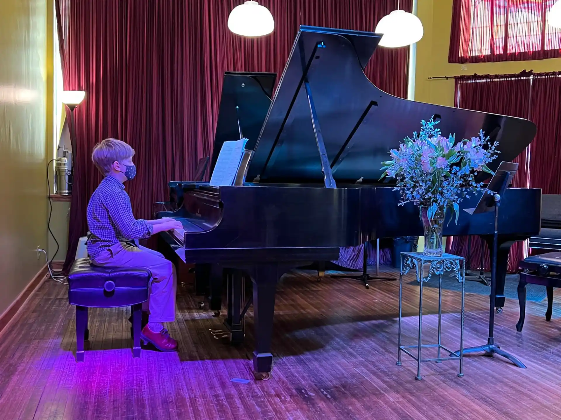 a person playing a piano