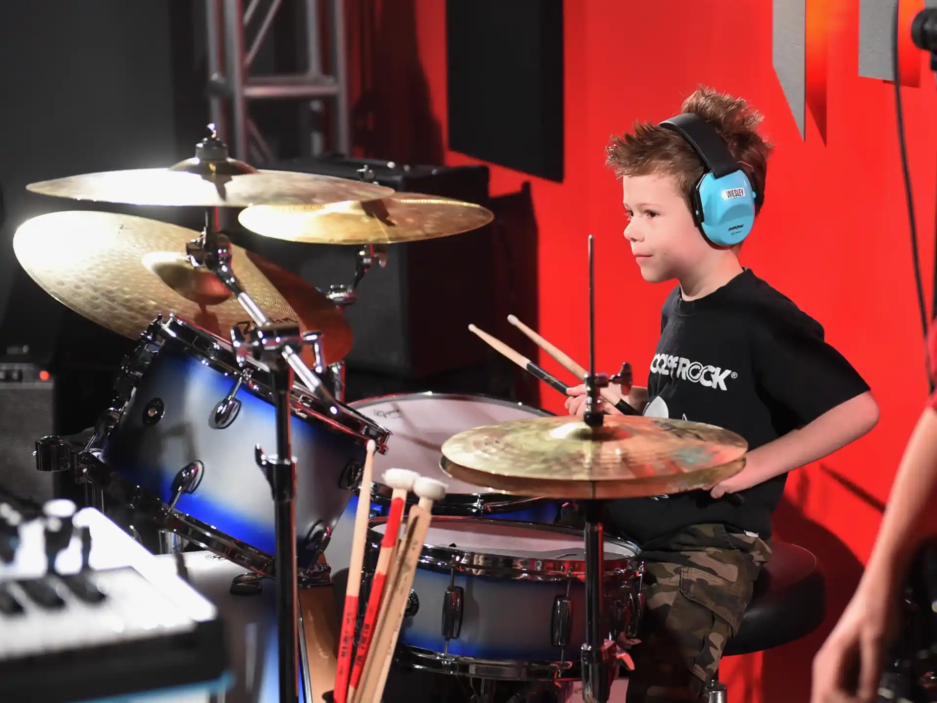a person playing the drums
