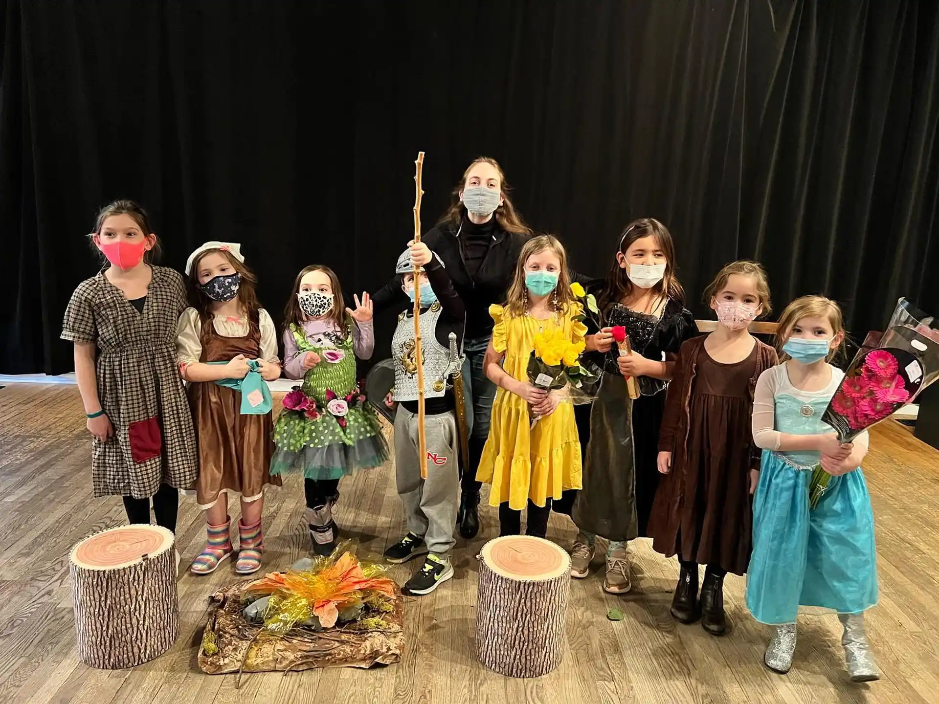 a group of children in clothing