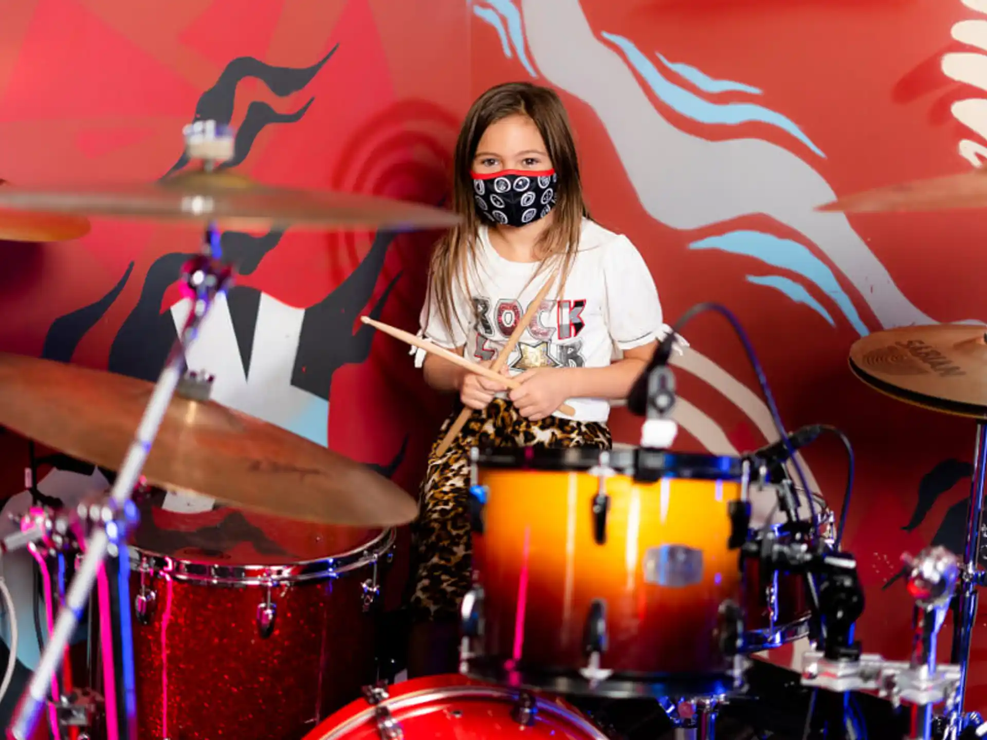 a person playing the drums