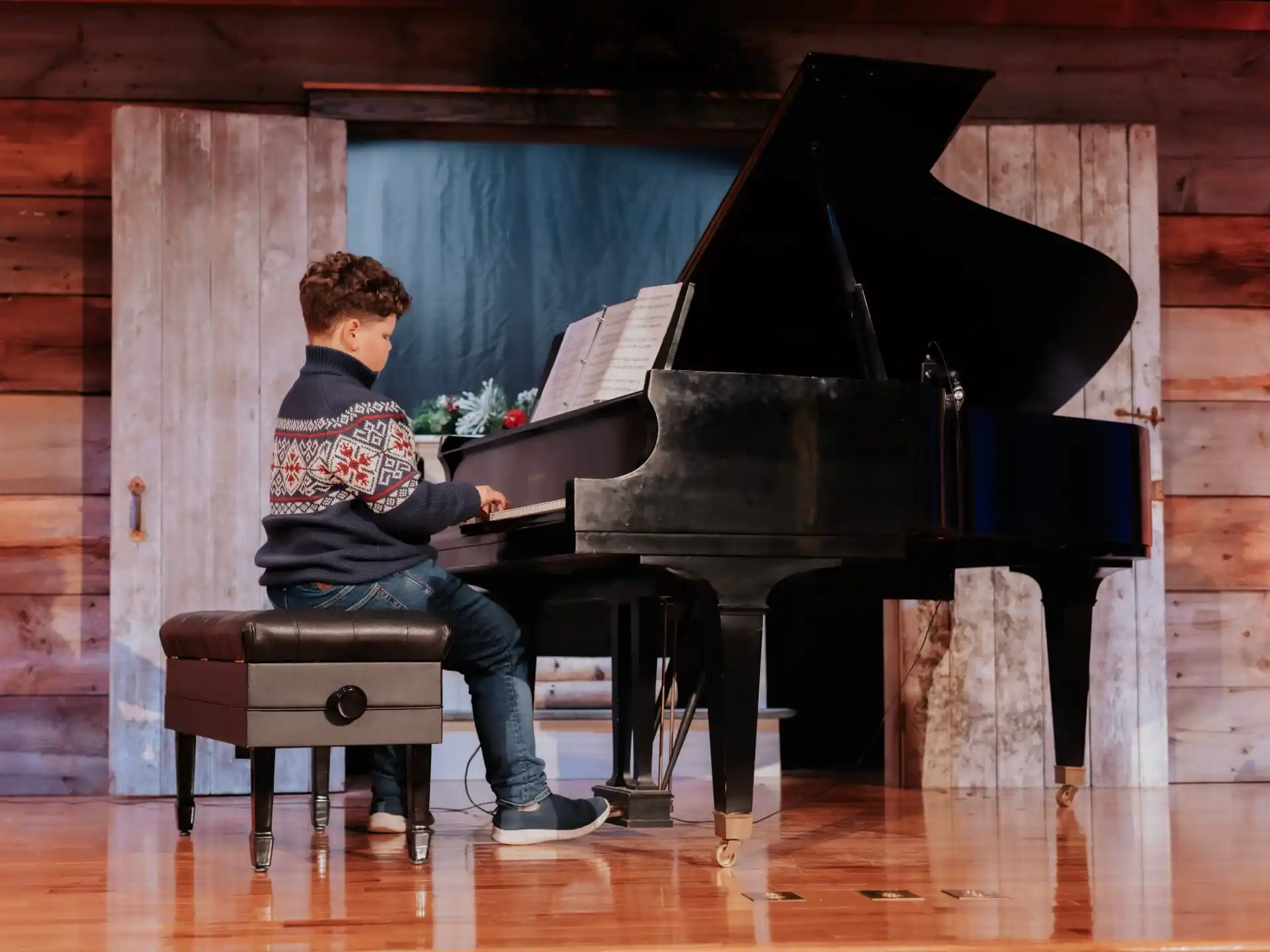 a person playing a piano