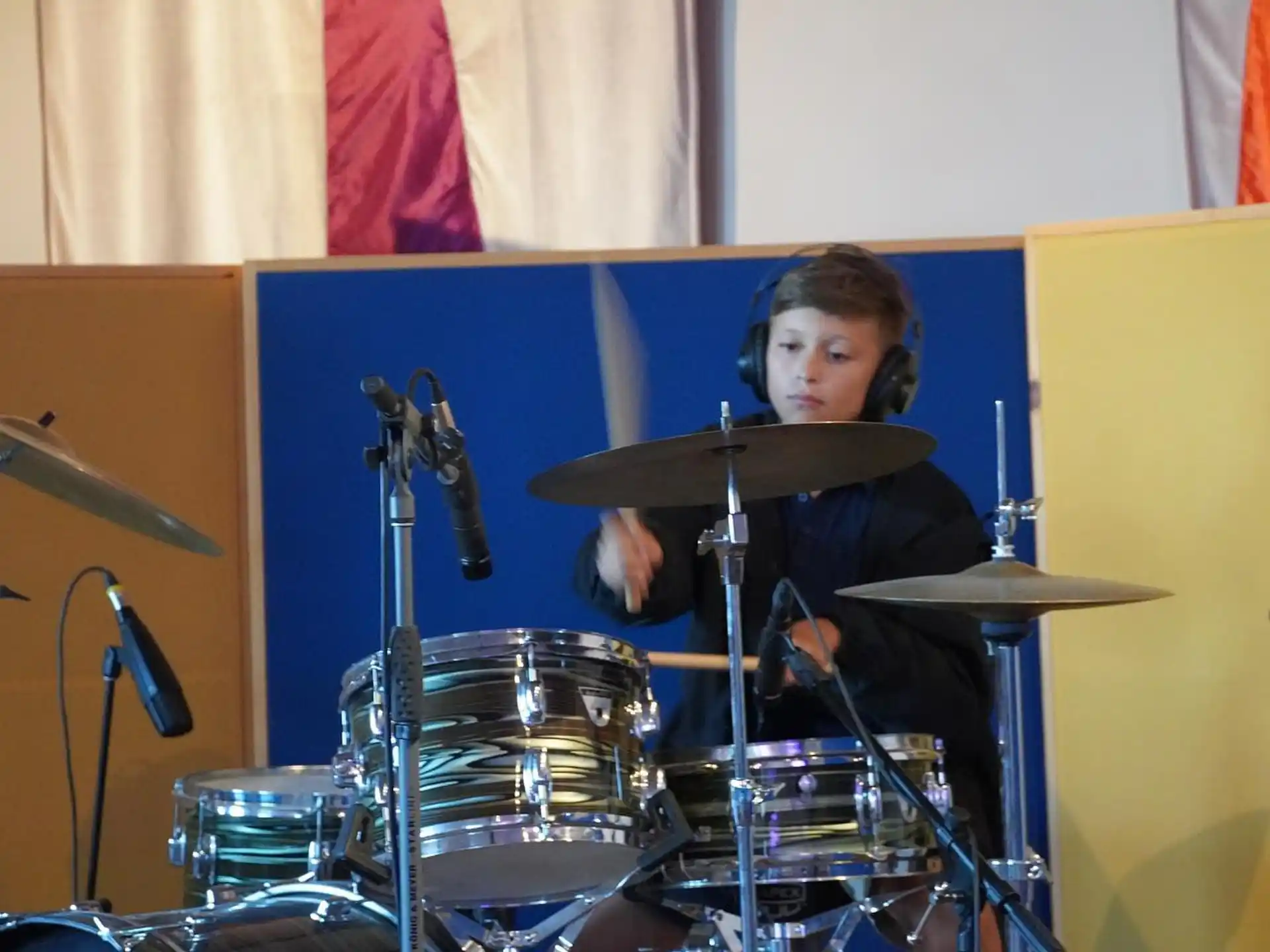 a person playing the drums