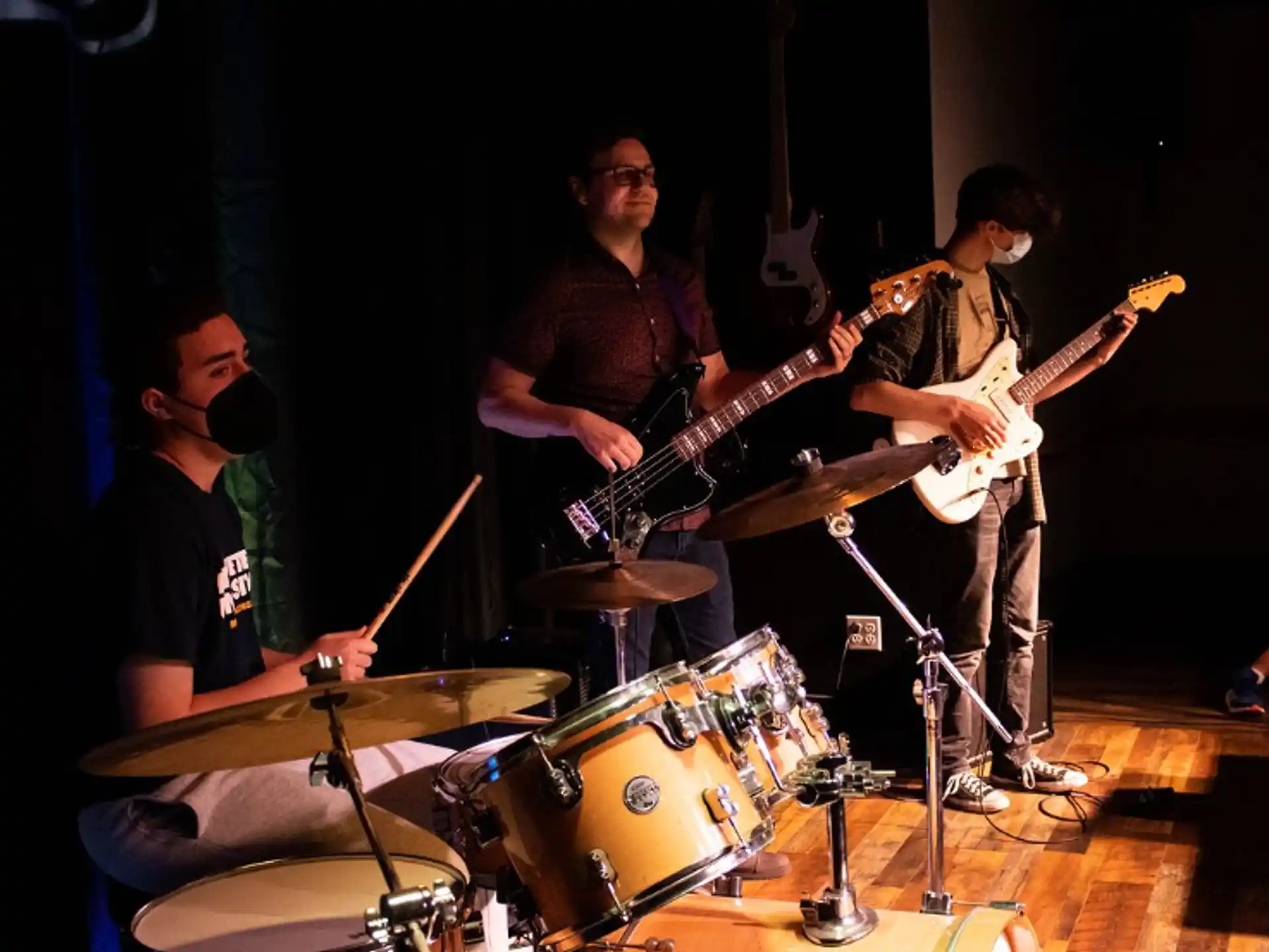 a group of men playing instruments