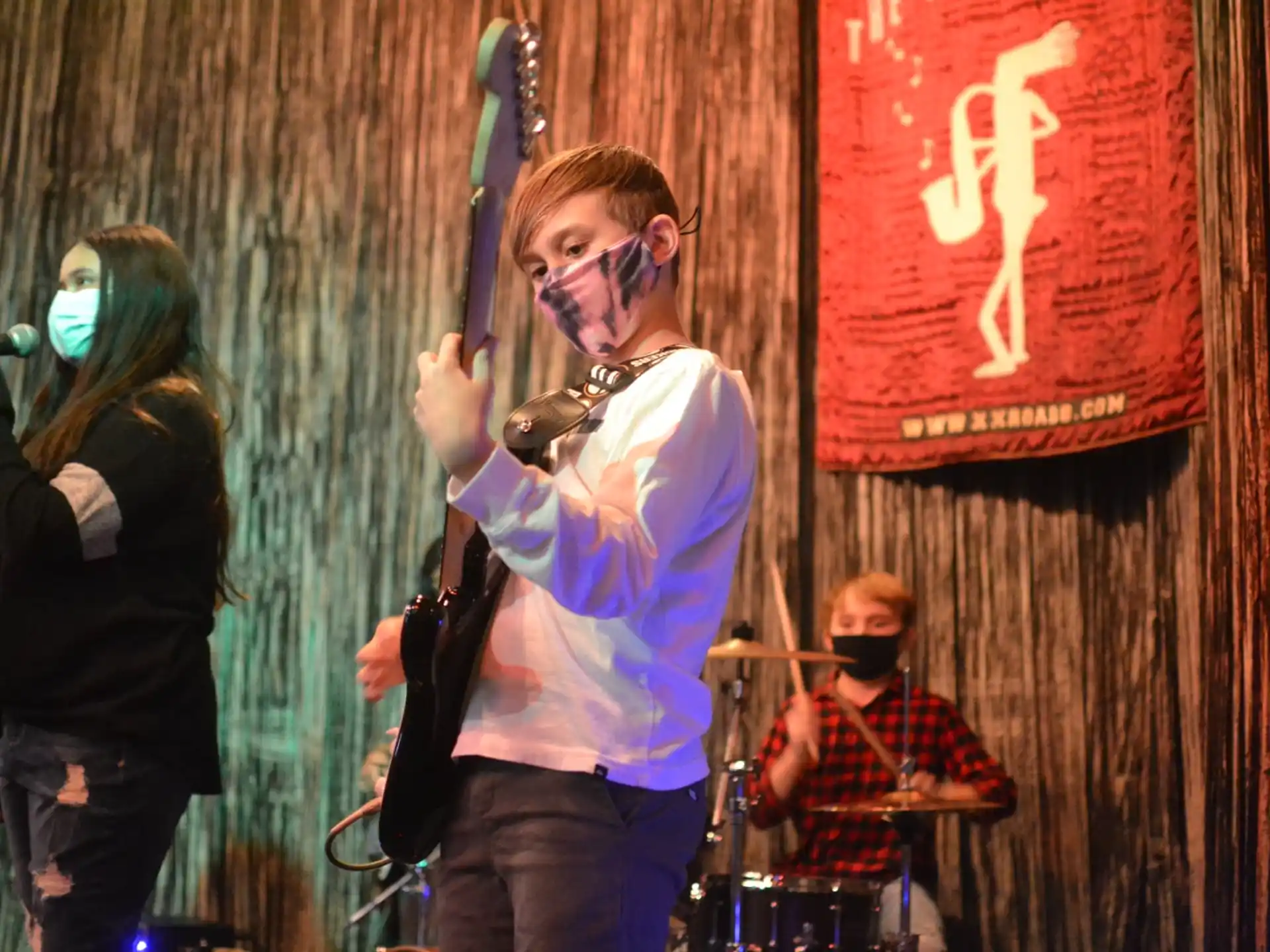 a person playing a guitar