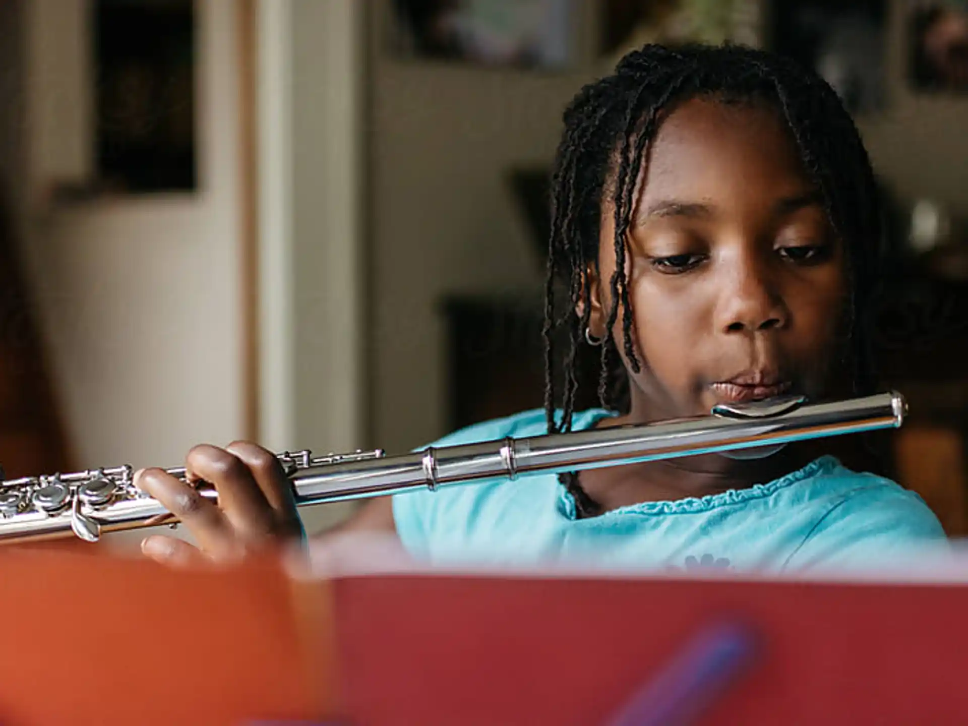 a person playing a trumpet