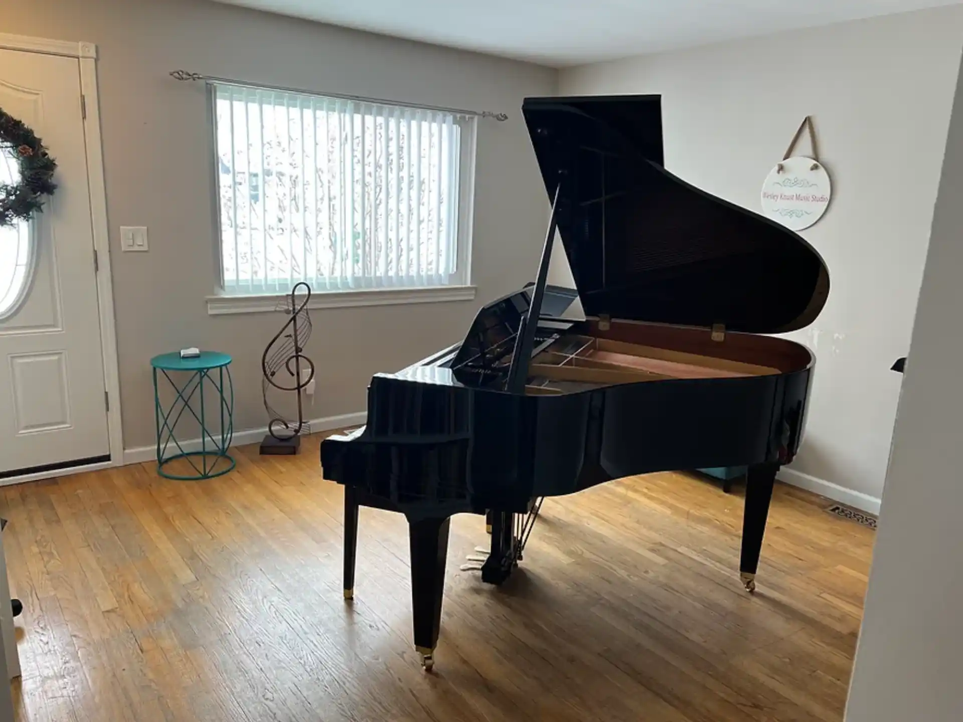a piano in a room