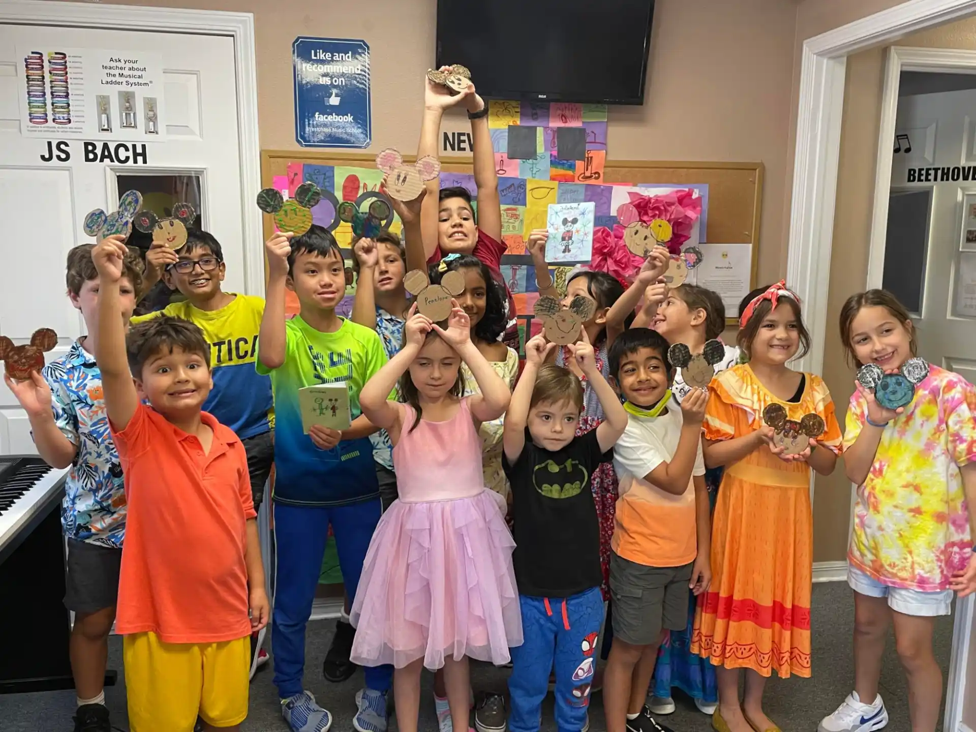 a group of children posing for a photo