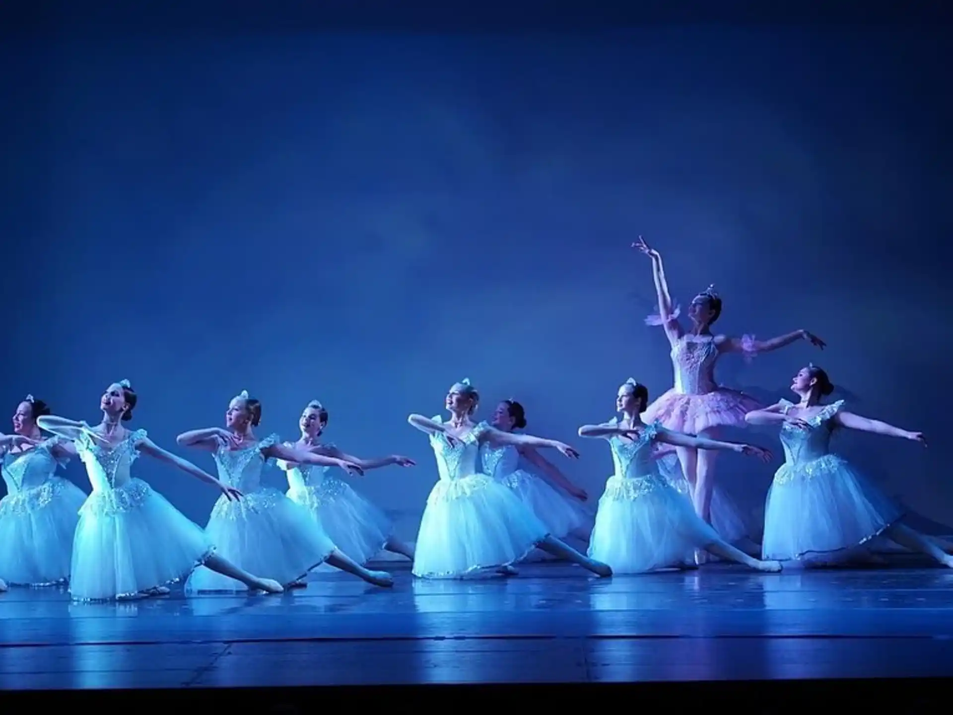 a group of women dancing on a stage