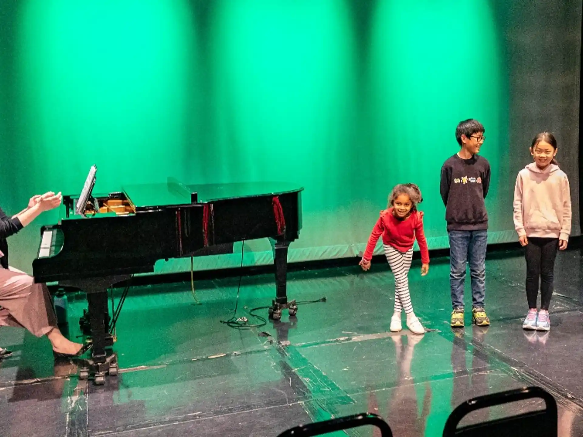 a group of people on a stage