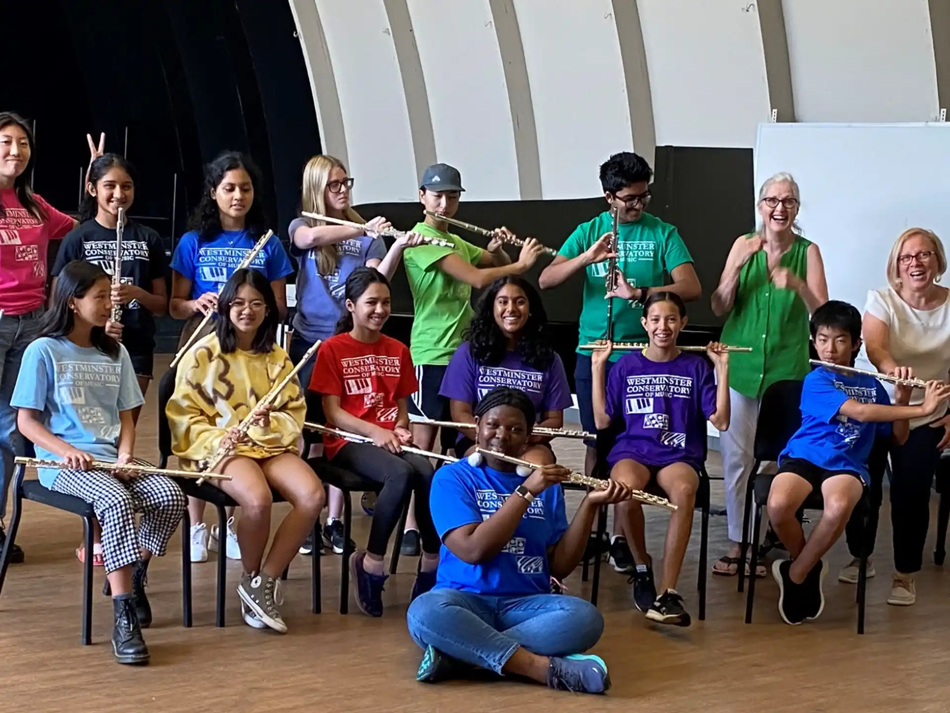 a group of people posing for a photo