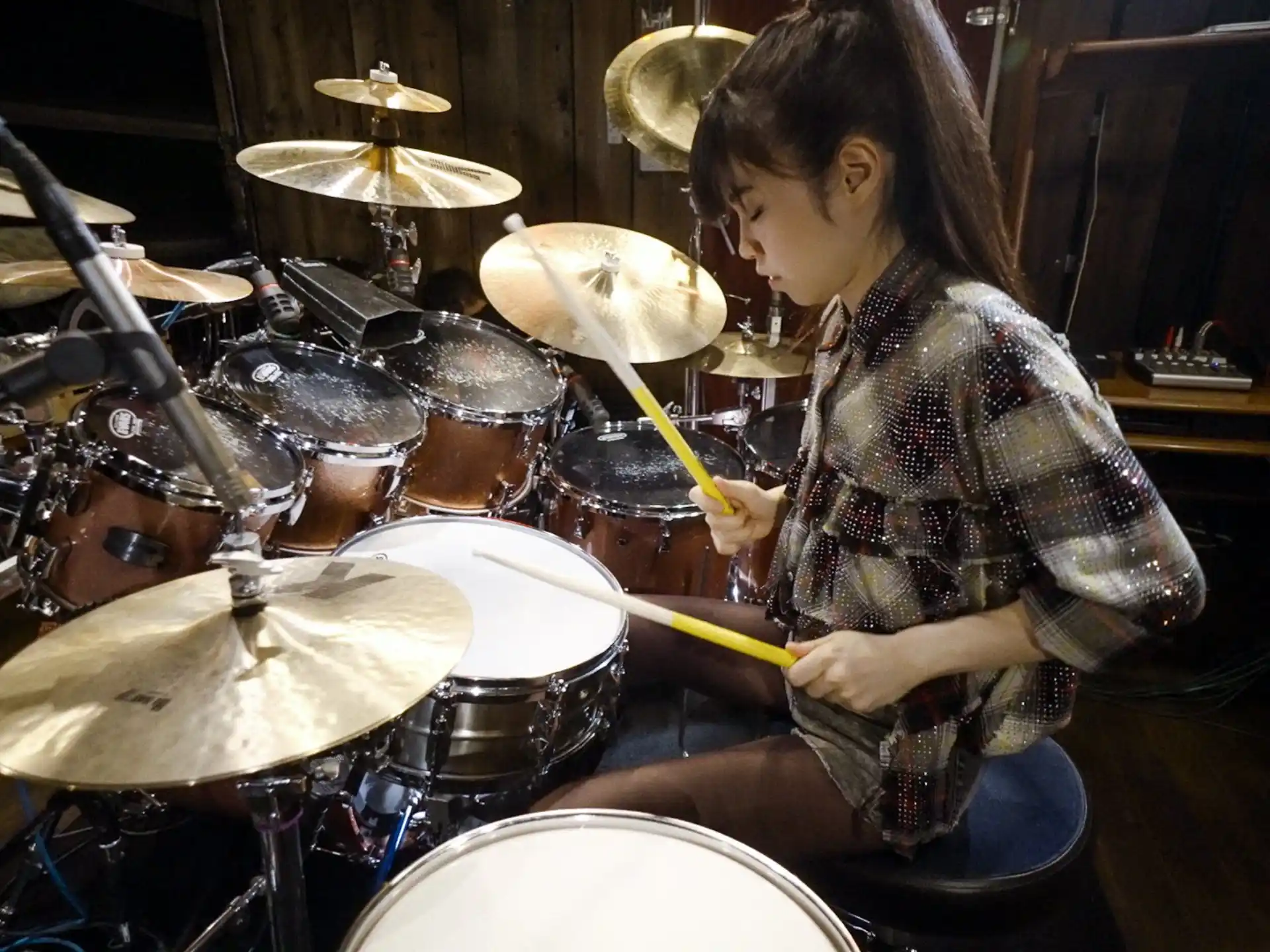 a person playing the drums