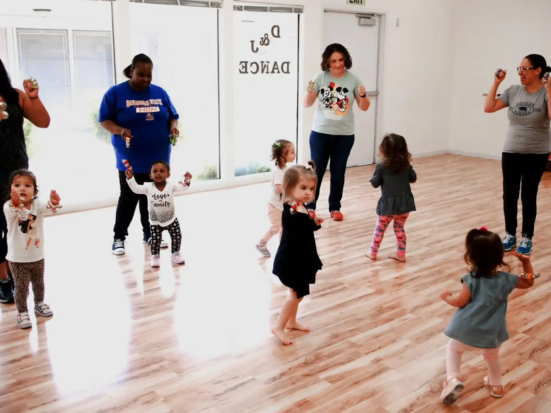 a group of people dancing