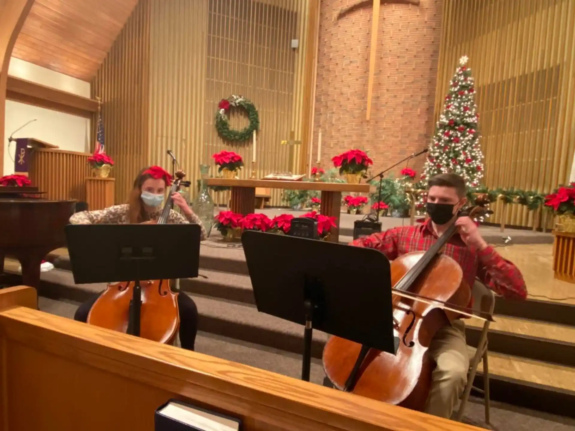 a group of people playing instruments