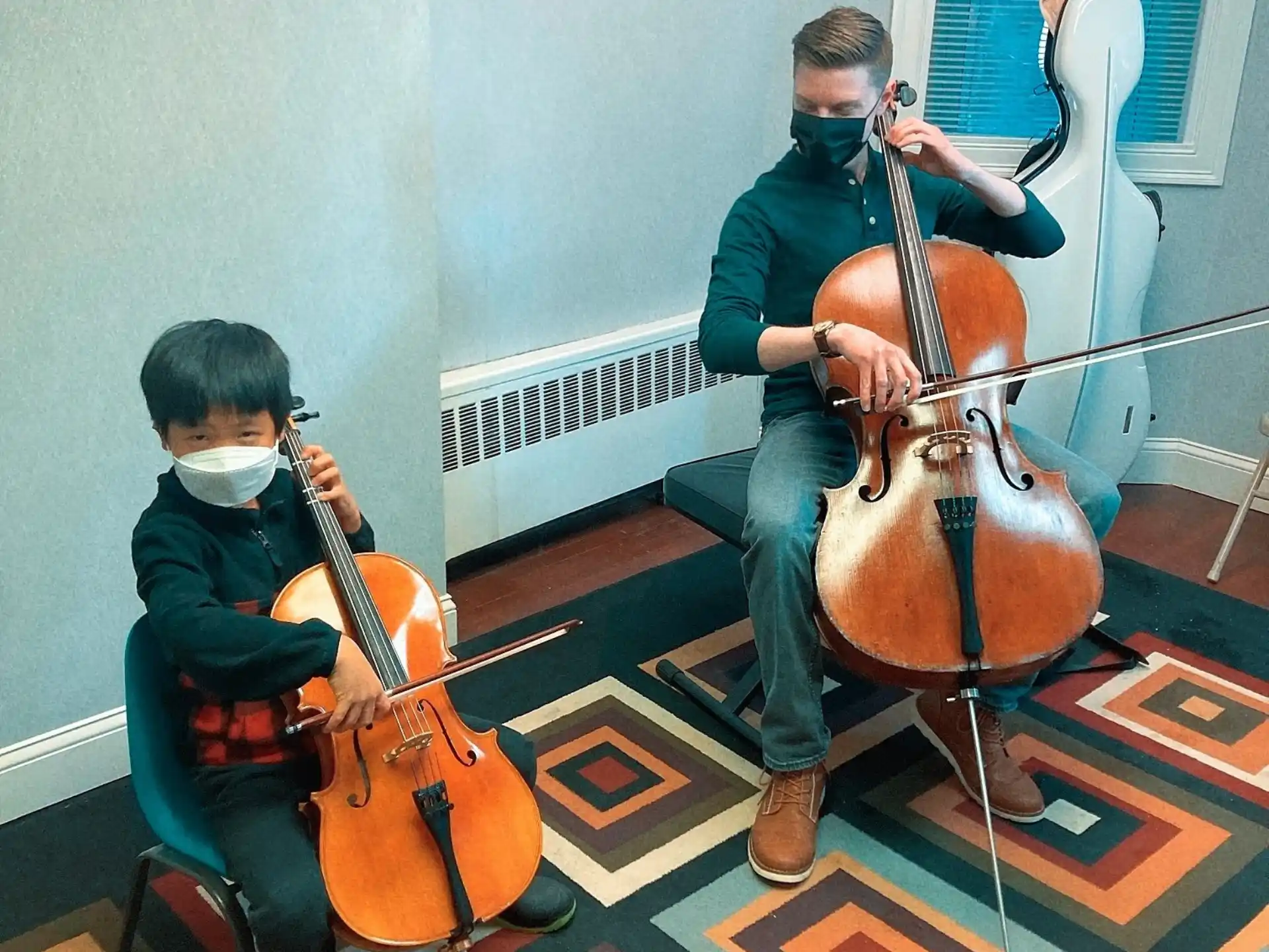 a group of people playing instruments