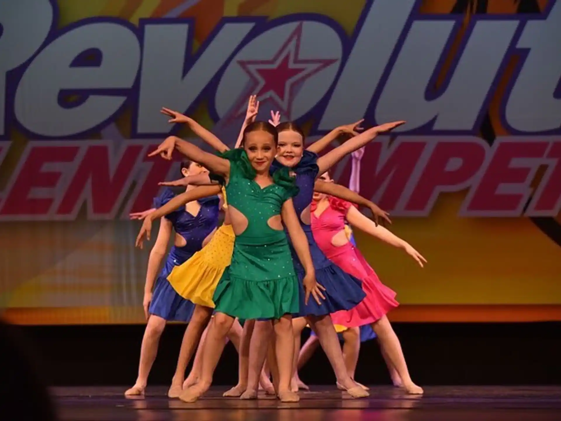 a group of girls dancing