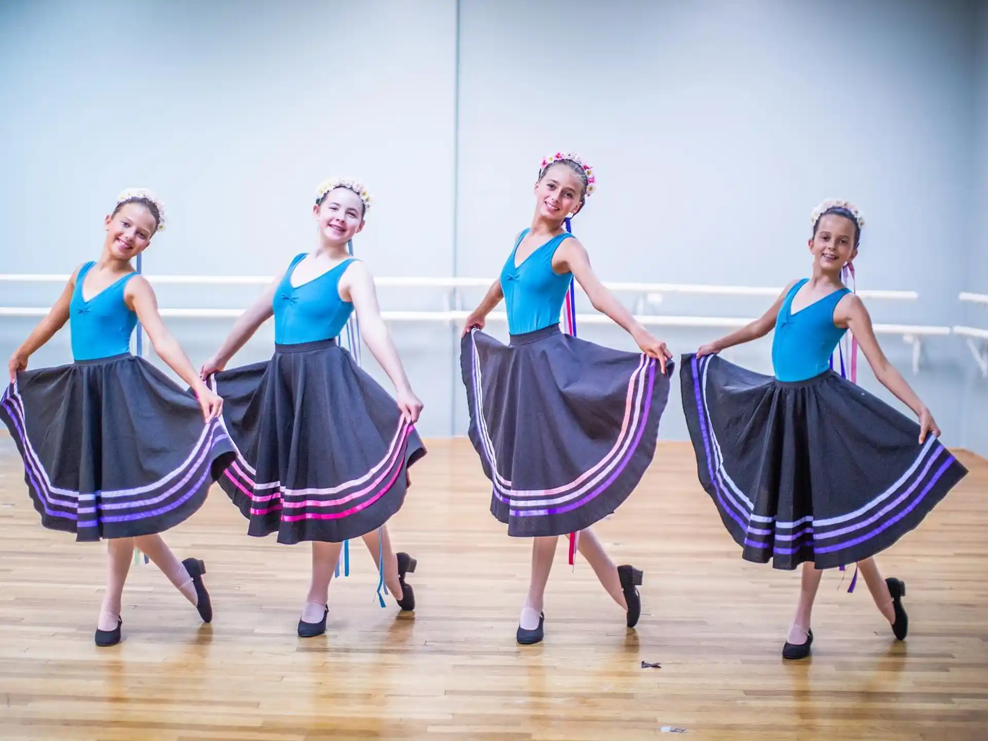 a group of women dancing