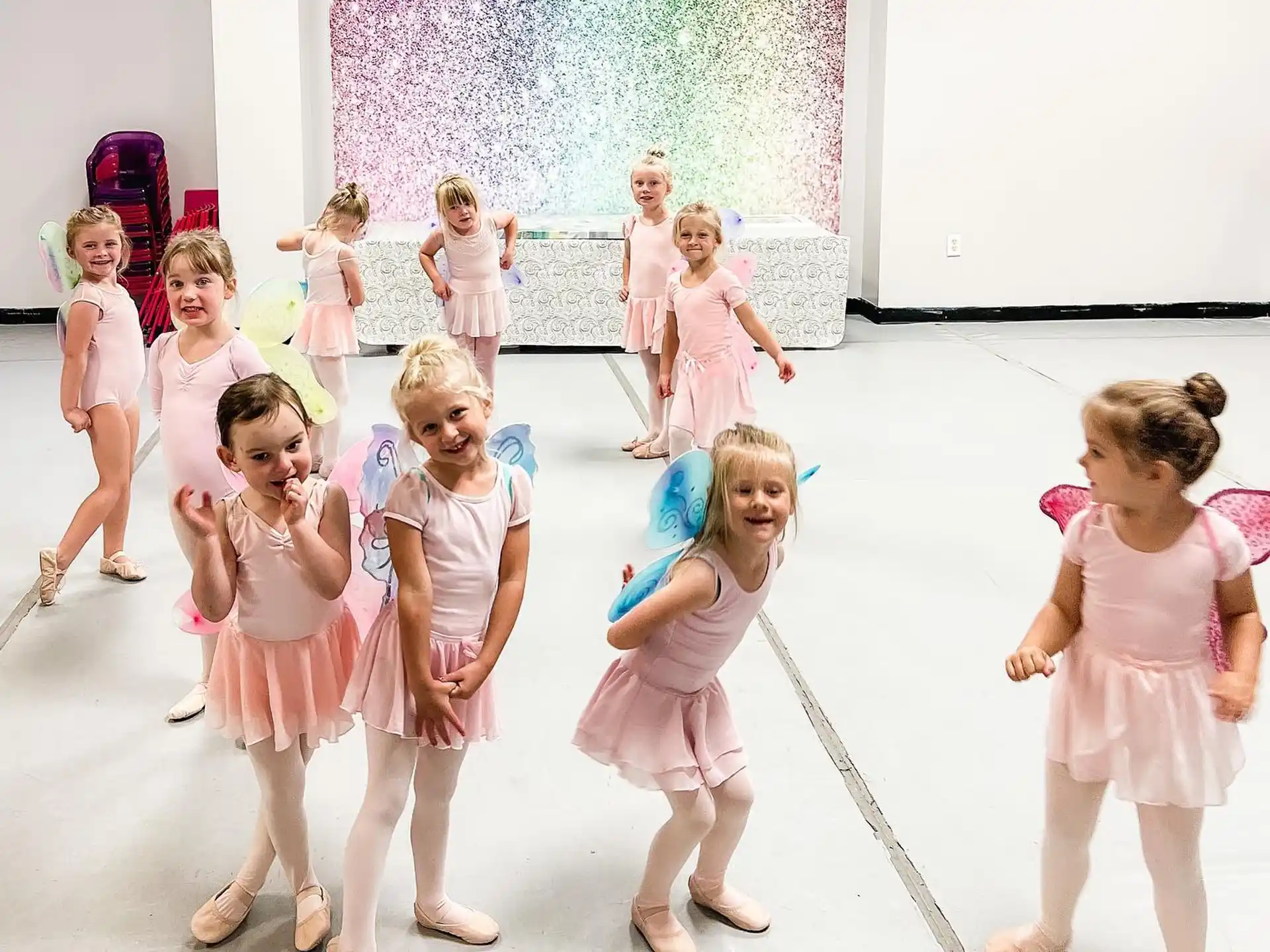 a group of girls dancing