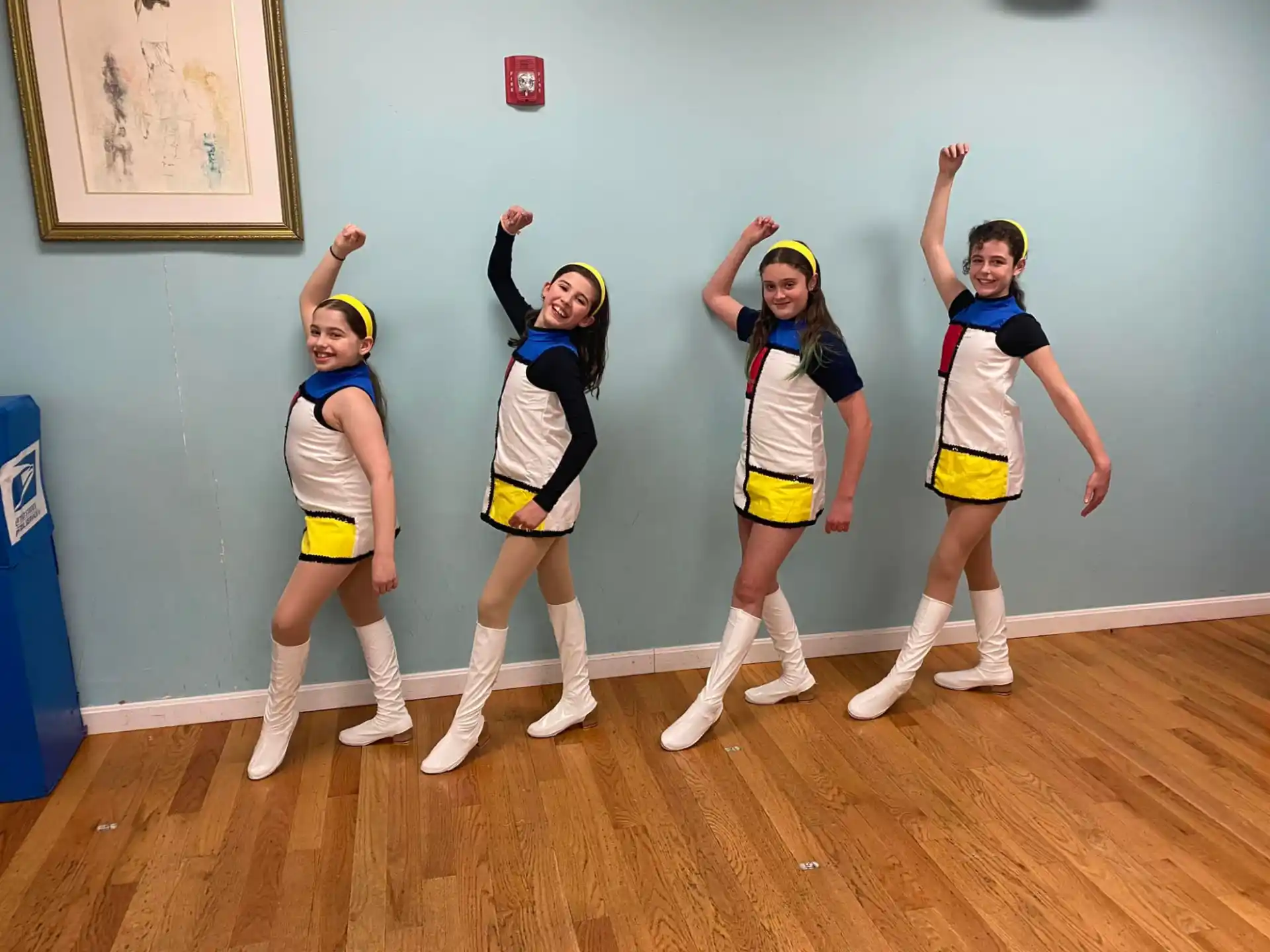 a group of girls in a room