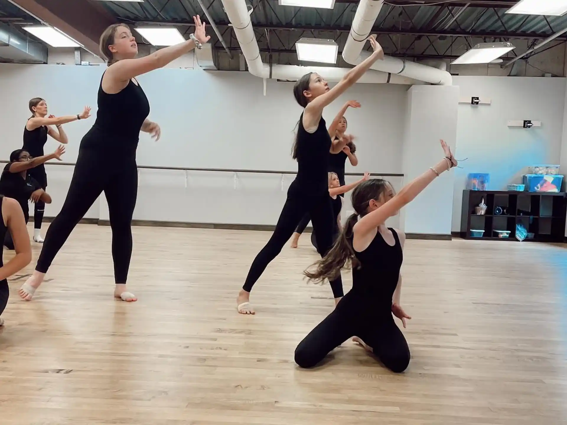 a group of people dancing