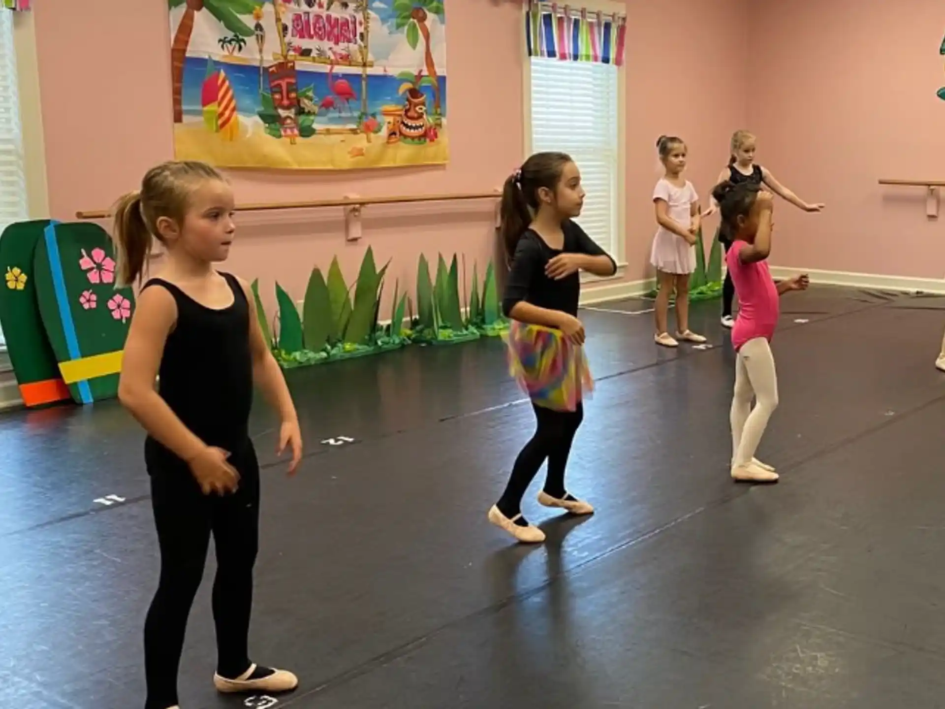 a group of children in a room