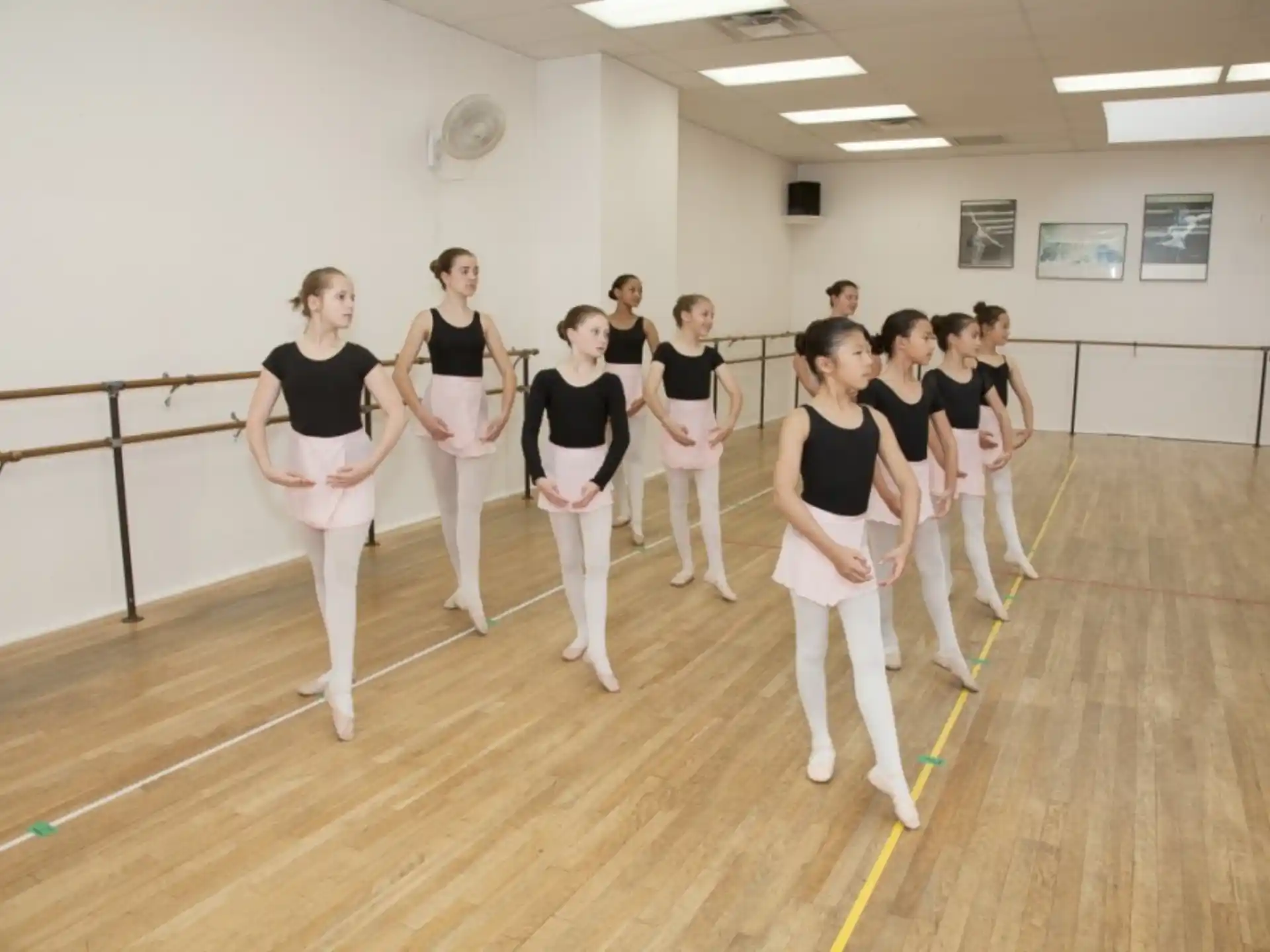 a group of women in a gym