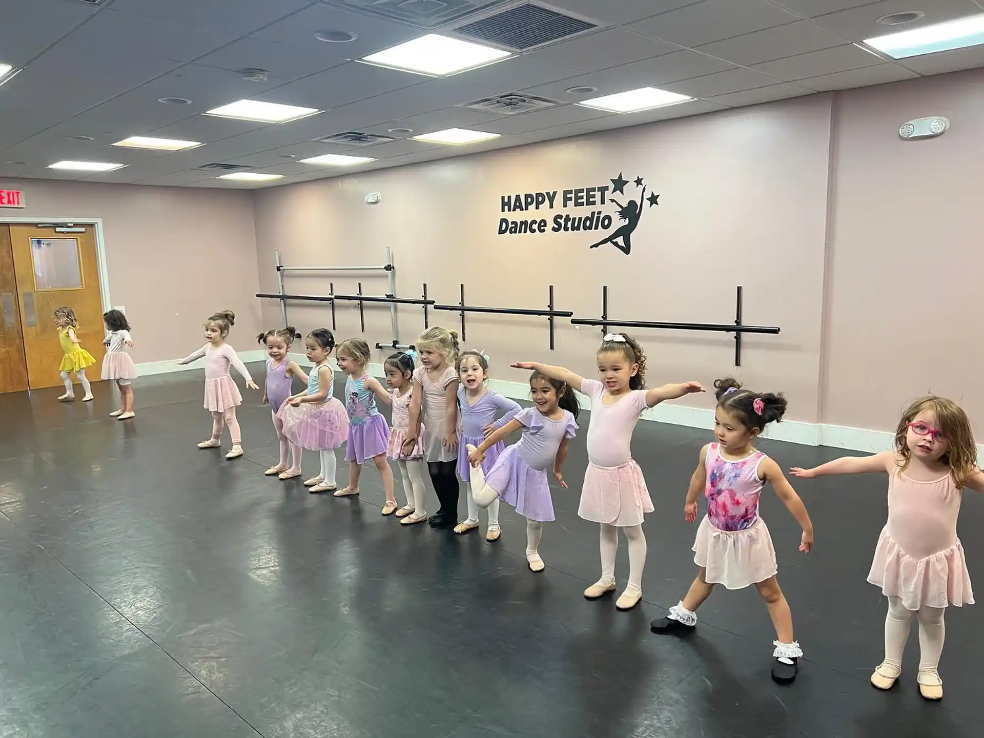 a group of children dancing