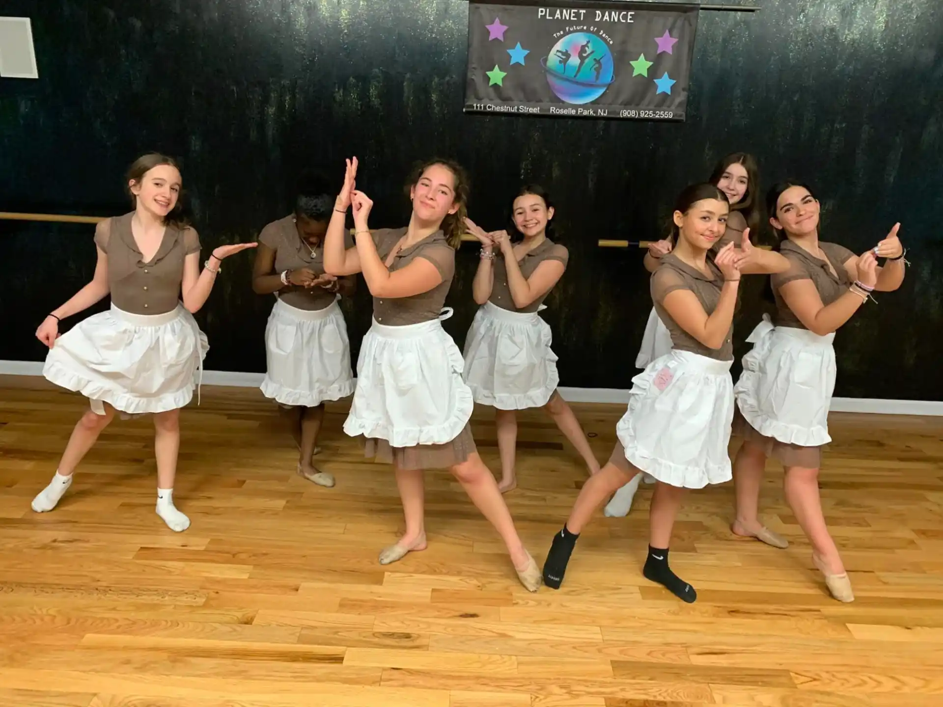 a group of girls dancing