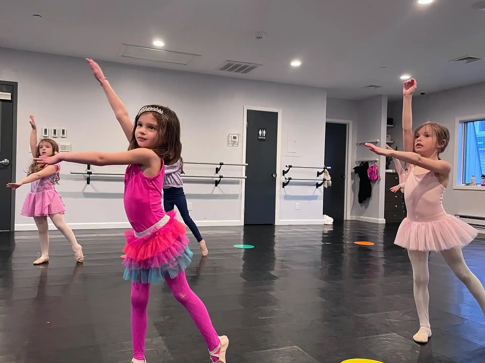 a group of girls dancing