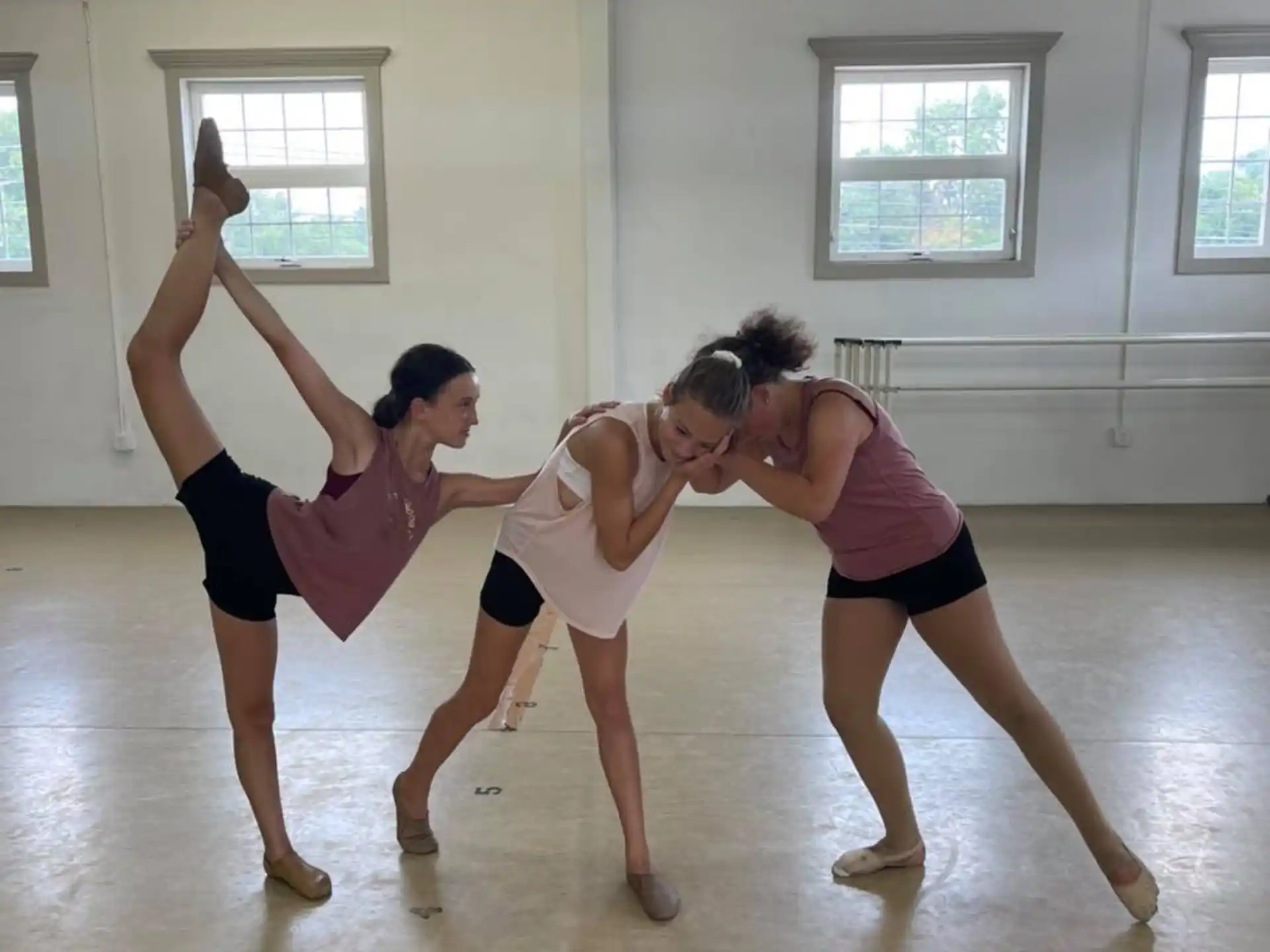 a group of women dancing
