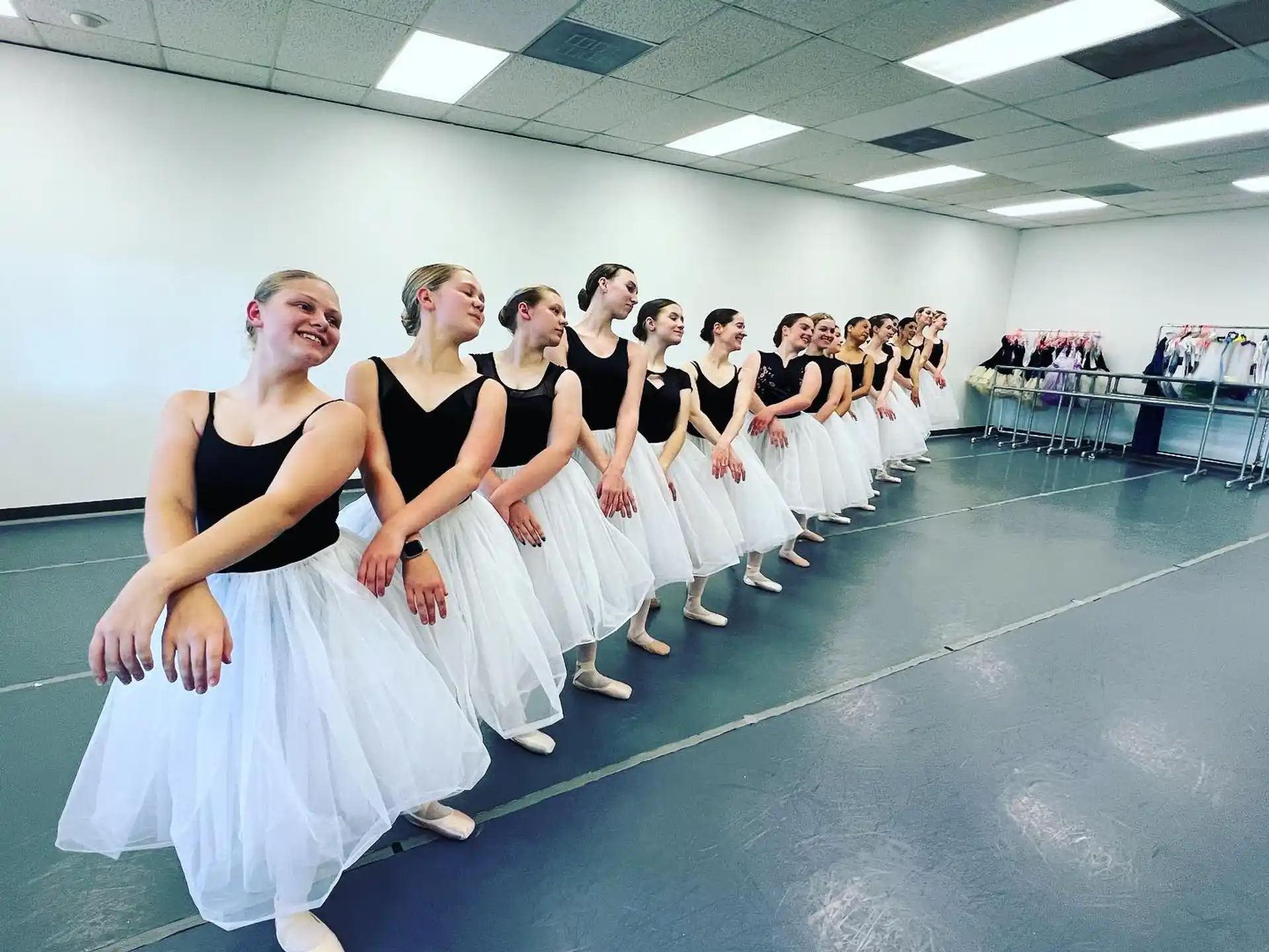 a group of women dancing