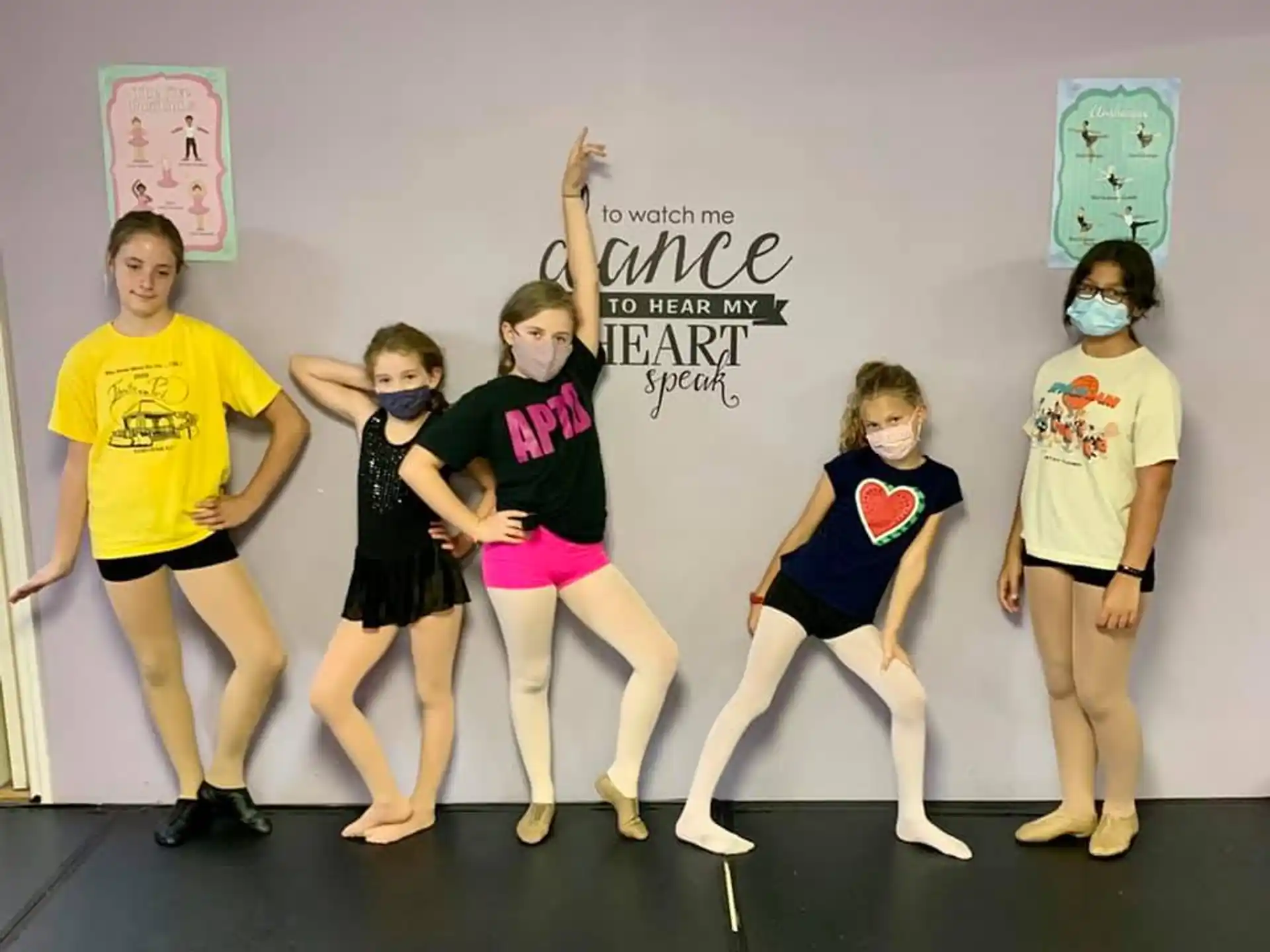 a group of girls in a room