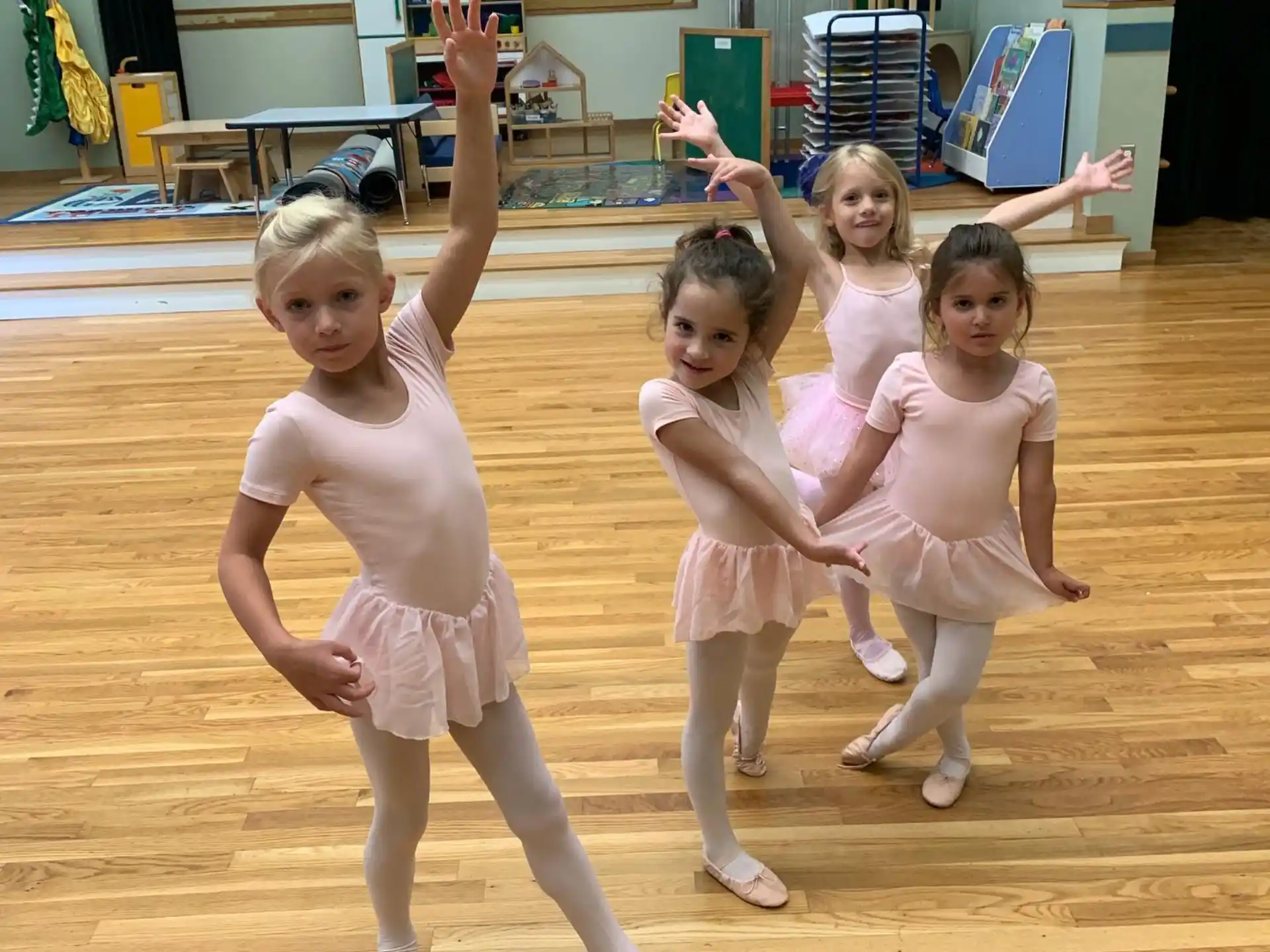 a group of girls dancing